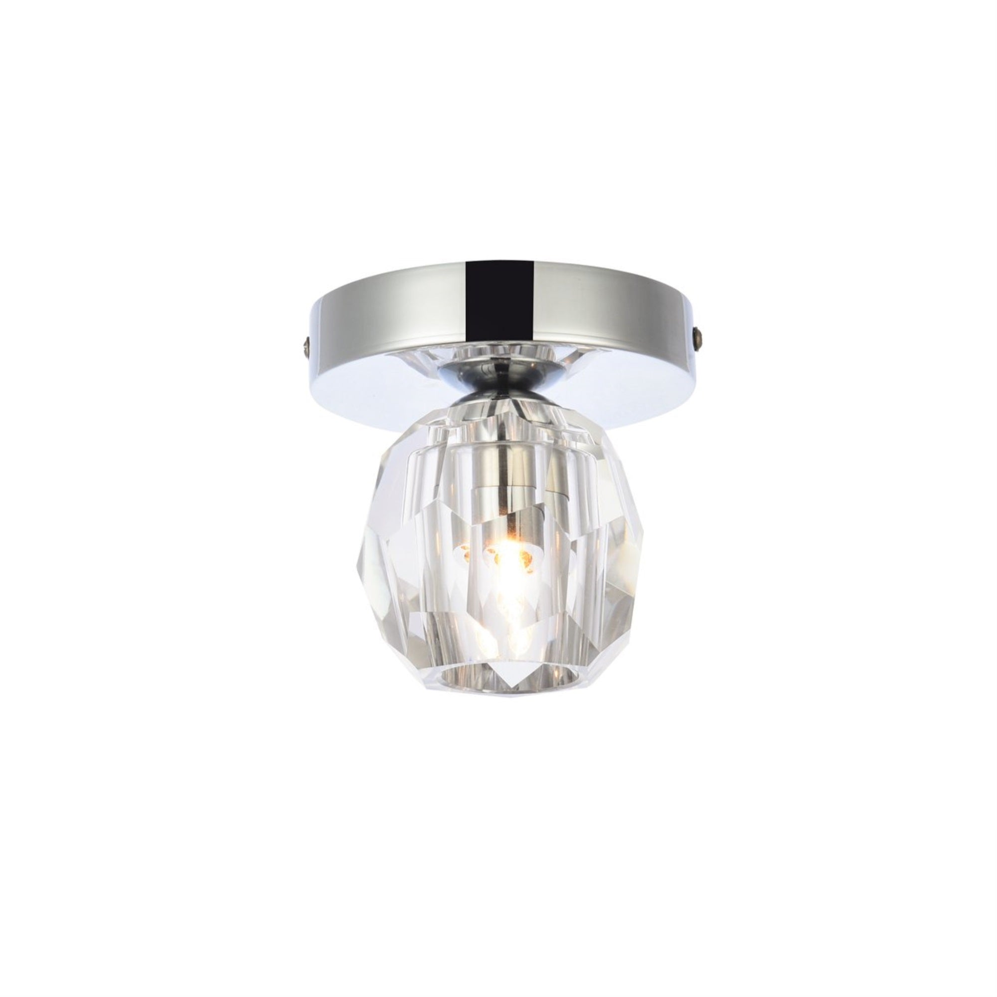 Eren 1 light chrome flush mount