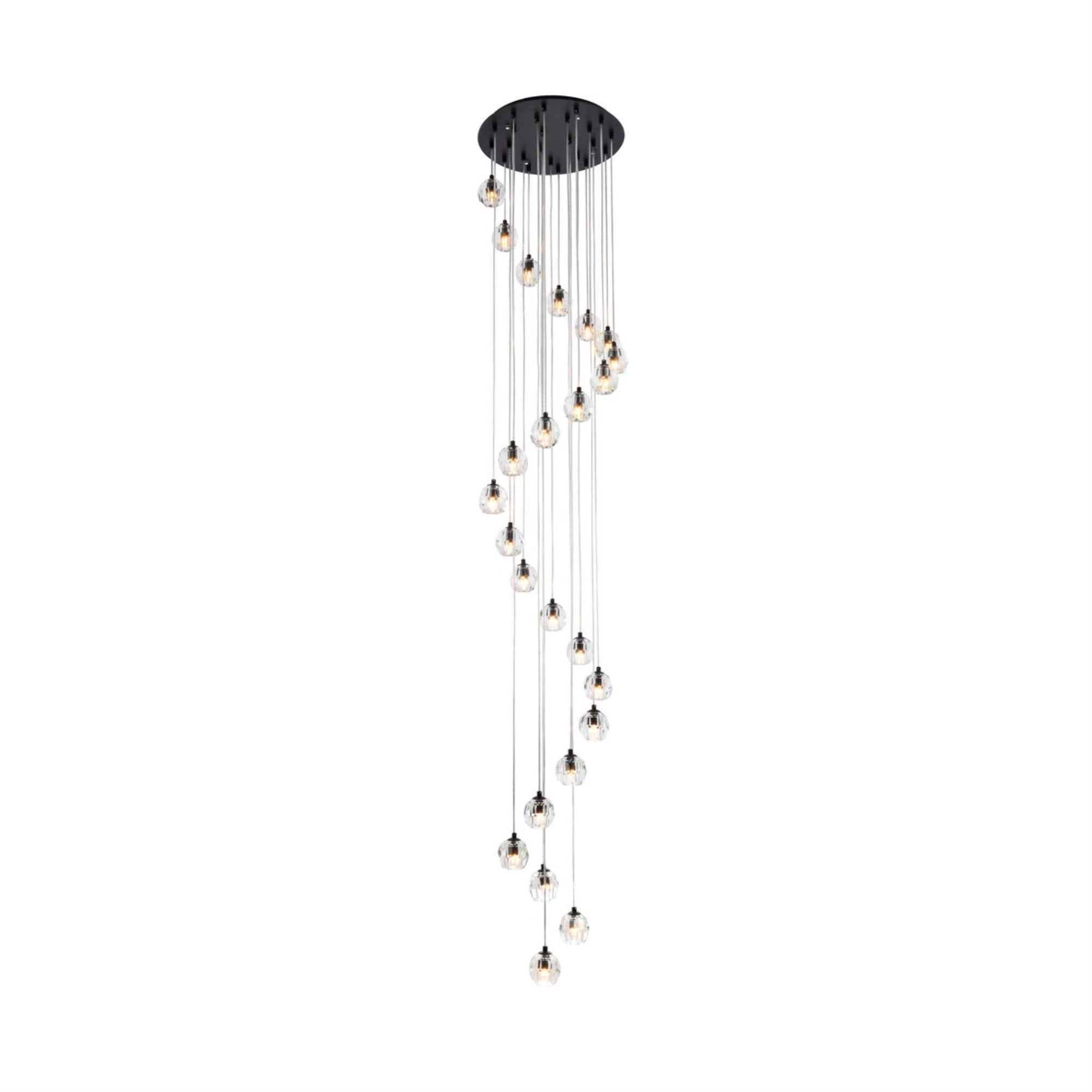 Eren 24 lights black pendant