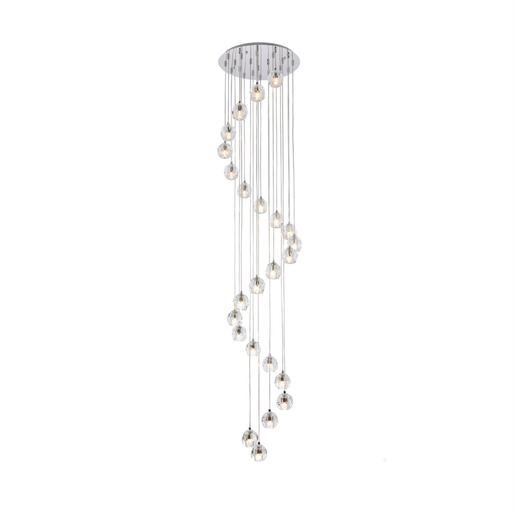 Eren 24 lights Chrome pendant