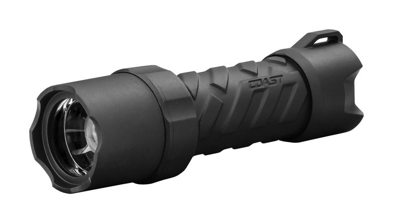 Coast® Polysteel® 400 Lumen Focusing Led Flashlight, Stainless Steel, Black, Twist Focus™