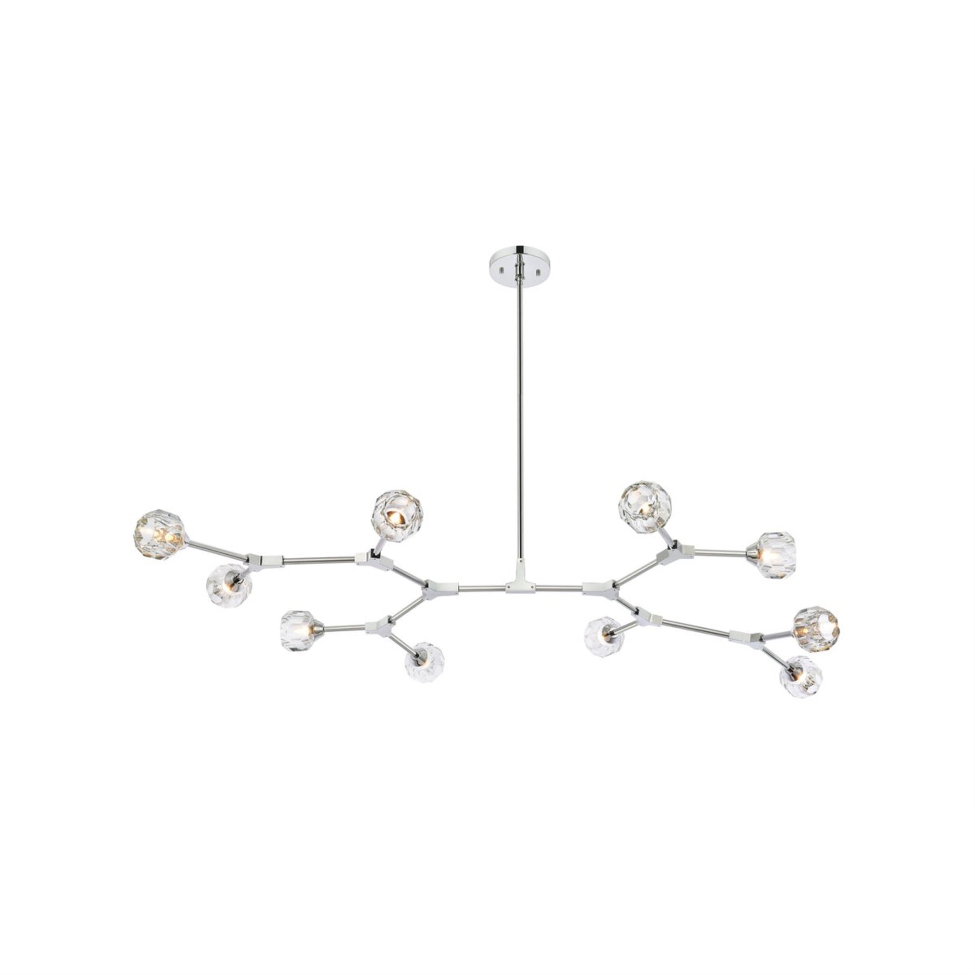 Zayne 10 Light Pendant in Chrome