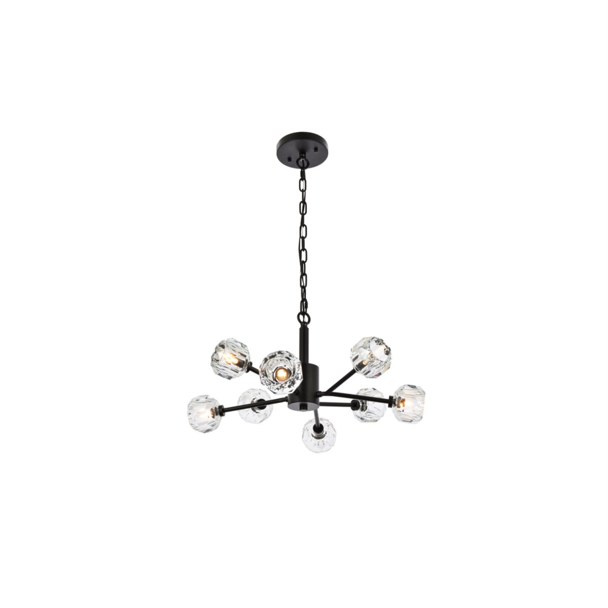 Graham 8 Light Pendant in Black