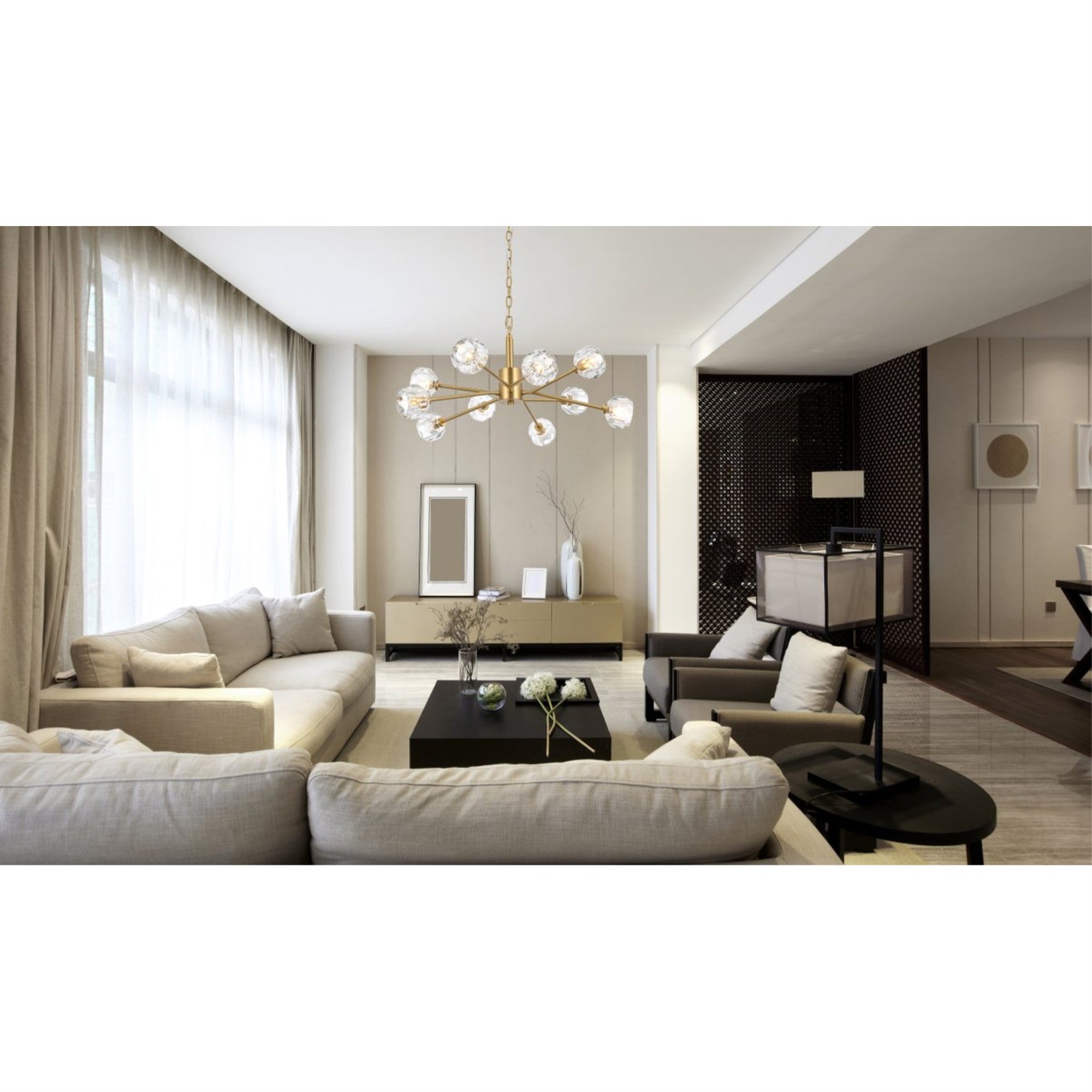 Graham 10 Light Pendant in Gold