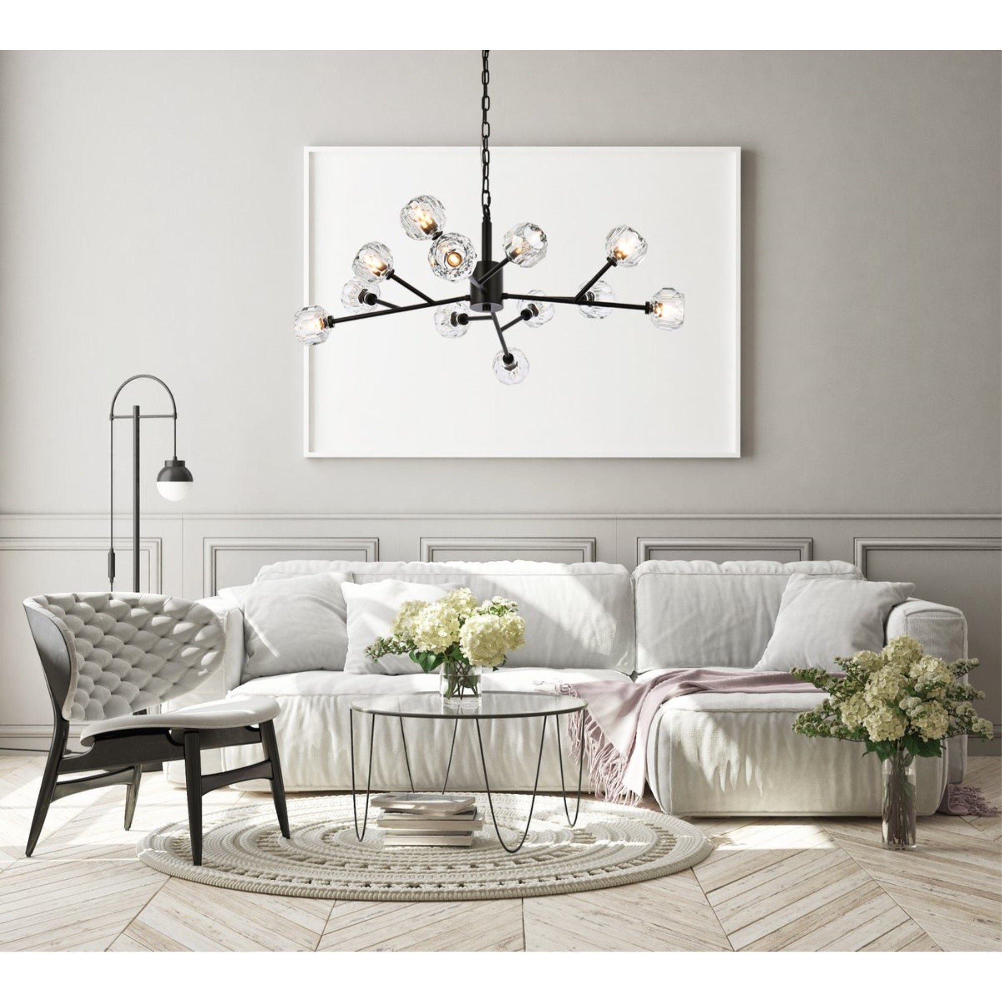Graham 12 Light Pendant in Black