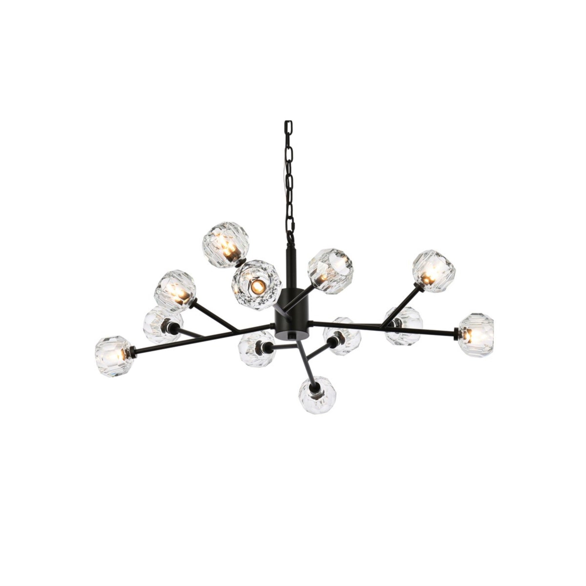 Graham 12 Light Pendant in Black