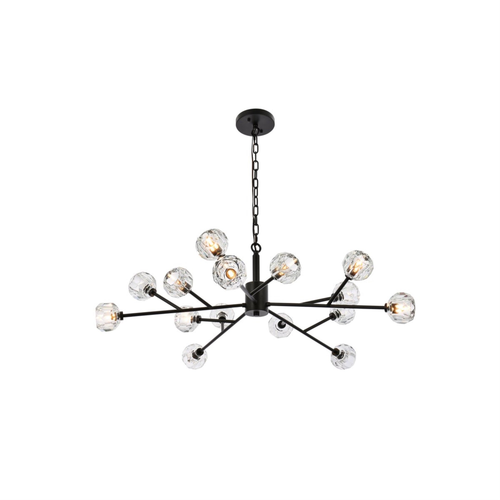 Graham 15 Light Pendant in Black