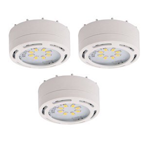 Amax Lighting 12W 120V Led Undercabinet Light Puck - White, Copper Finish