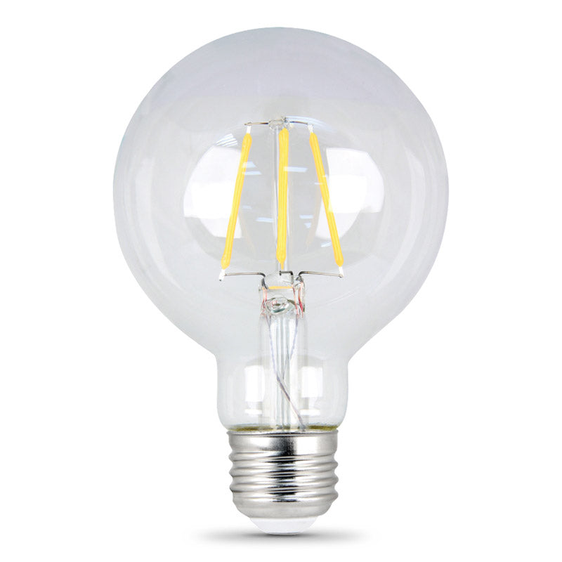 Feit Electric Bpg2540/927Ca/Fil/Rp 40W Equivalent Dimmable 350 Lumens Led Globe Light Bulb, 4.5&quot; H X 3.1&quot; D, 2700K Soft White