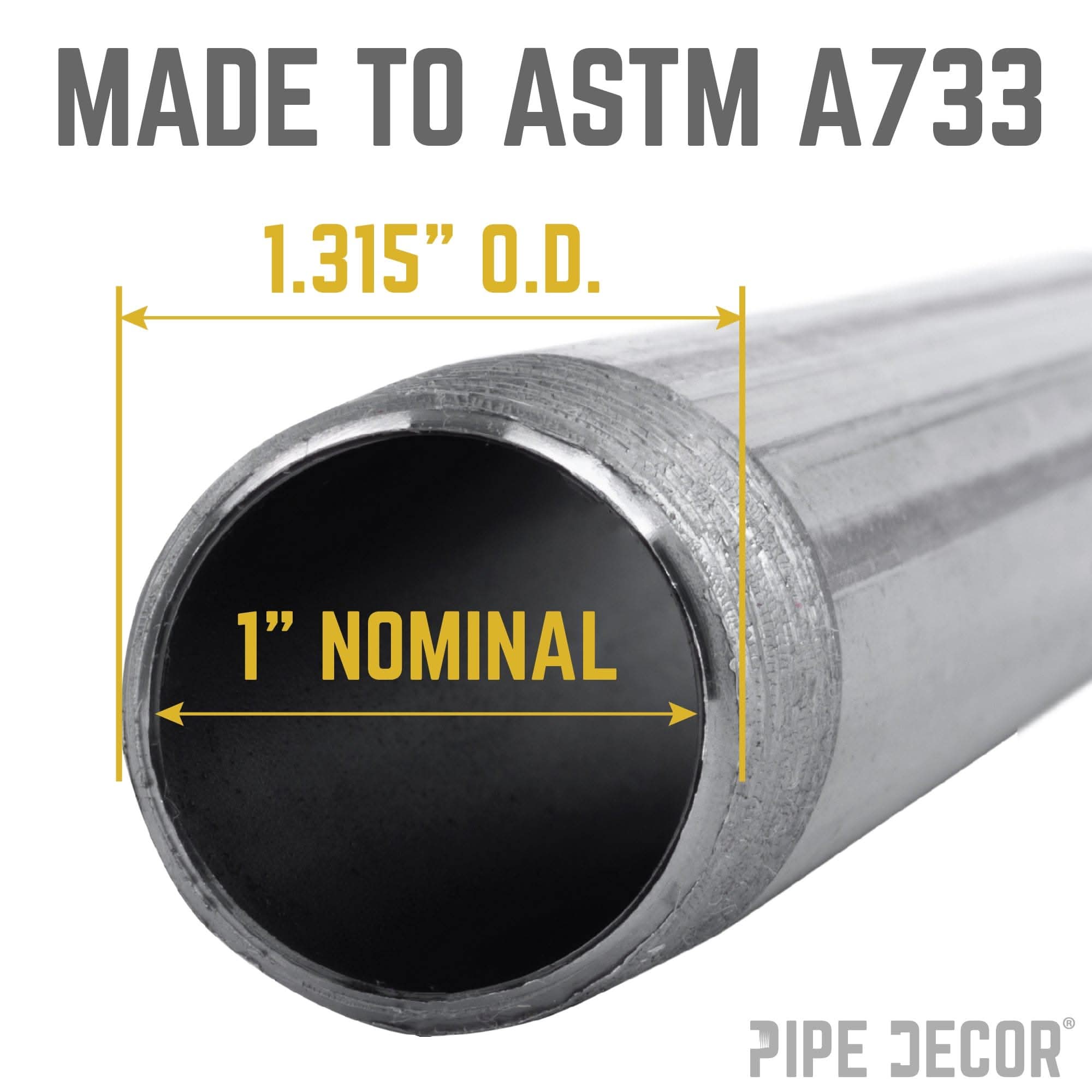 1 in. x Close Black Pipe