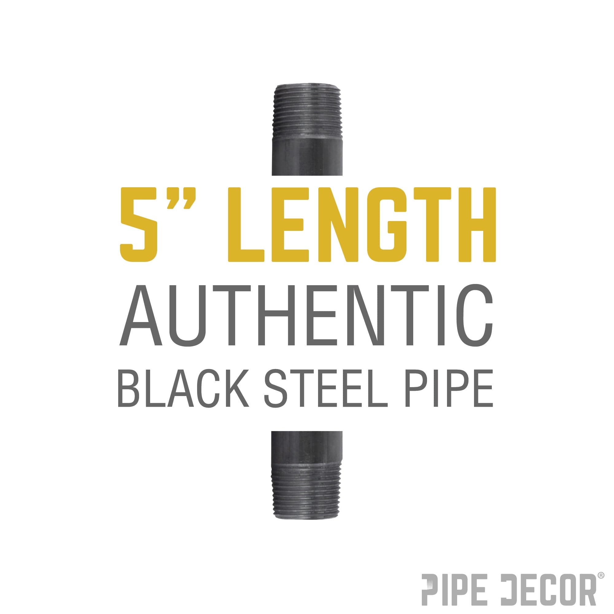 1 1/2 in. x 5 in. Black Pipe