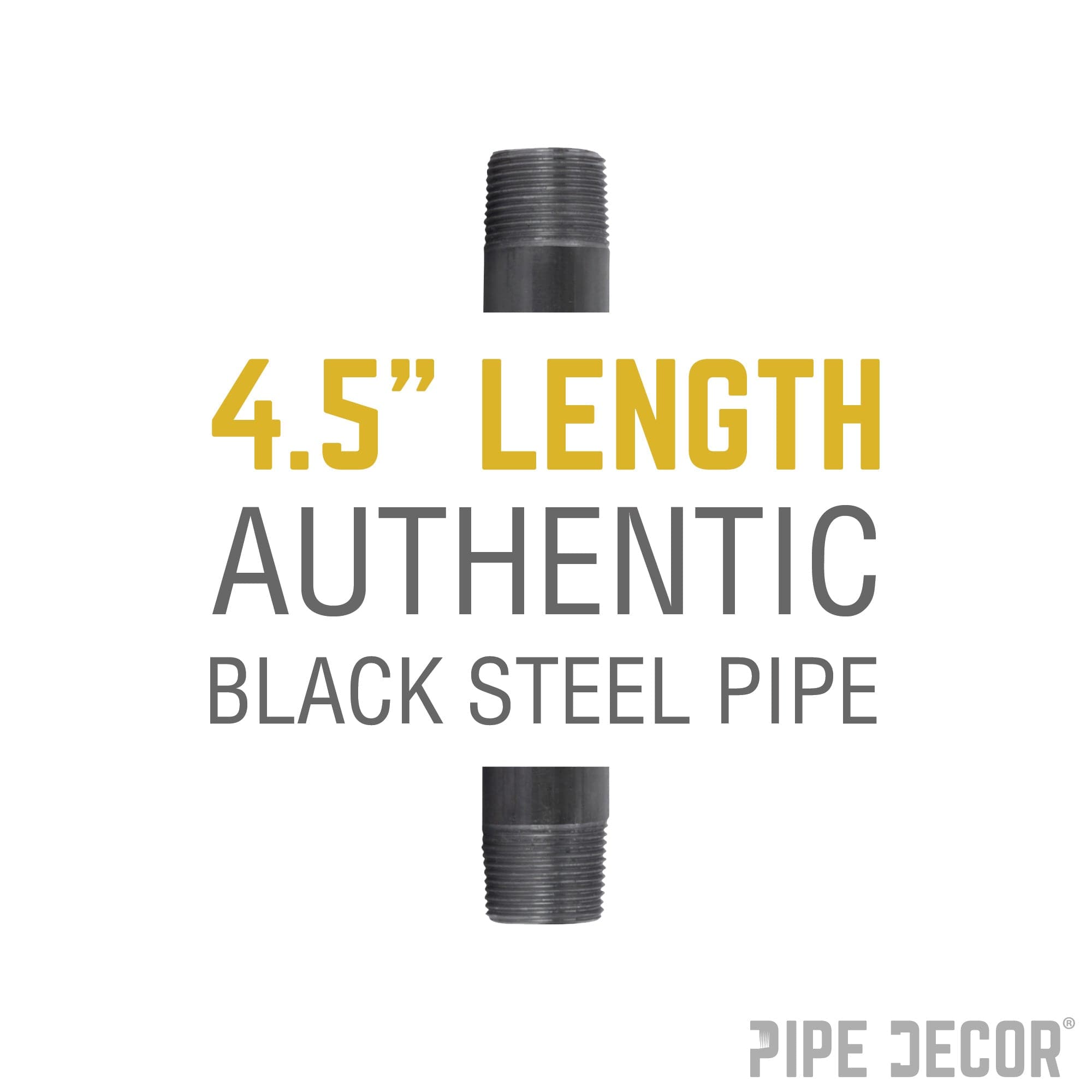 1 1/4 in. x 4 1/2 in. Black Pipe