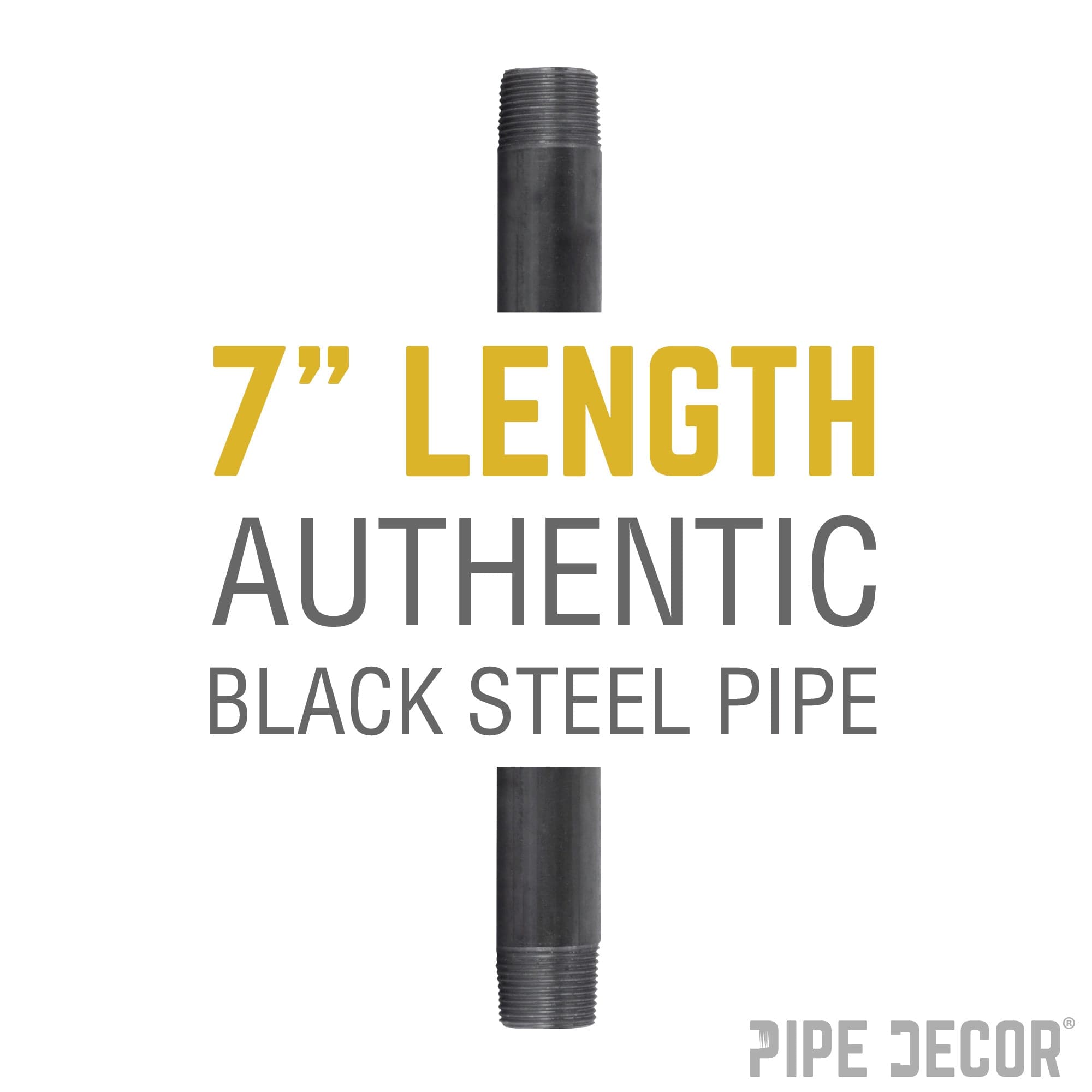 1 1/4 in. x 7 in. Black Pipe