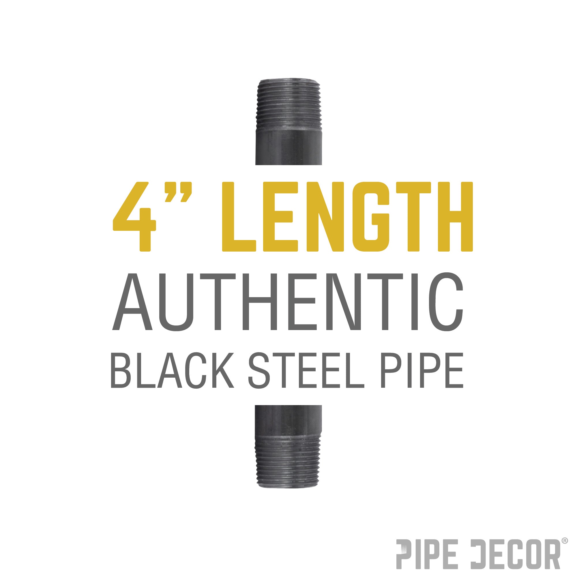 1/2 in. x 4 in. Black Pipe