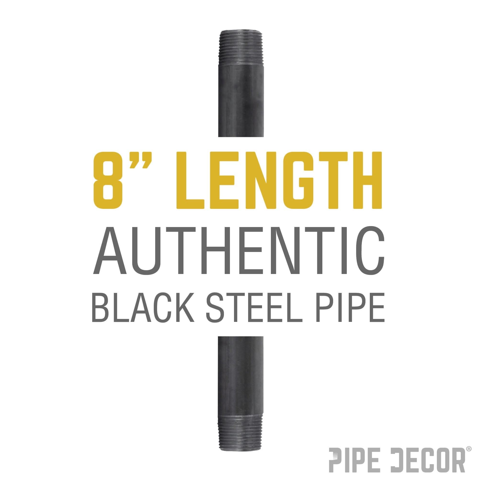 1/4 in. x 8  in. Black Pipe