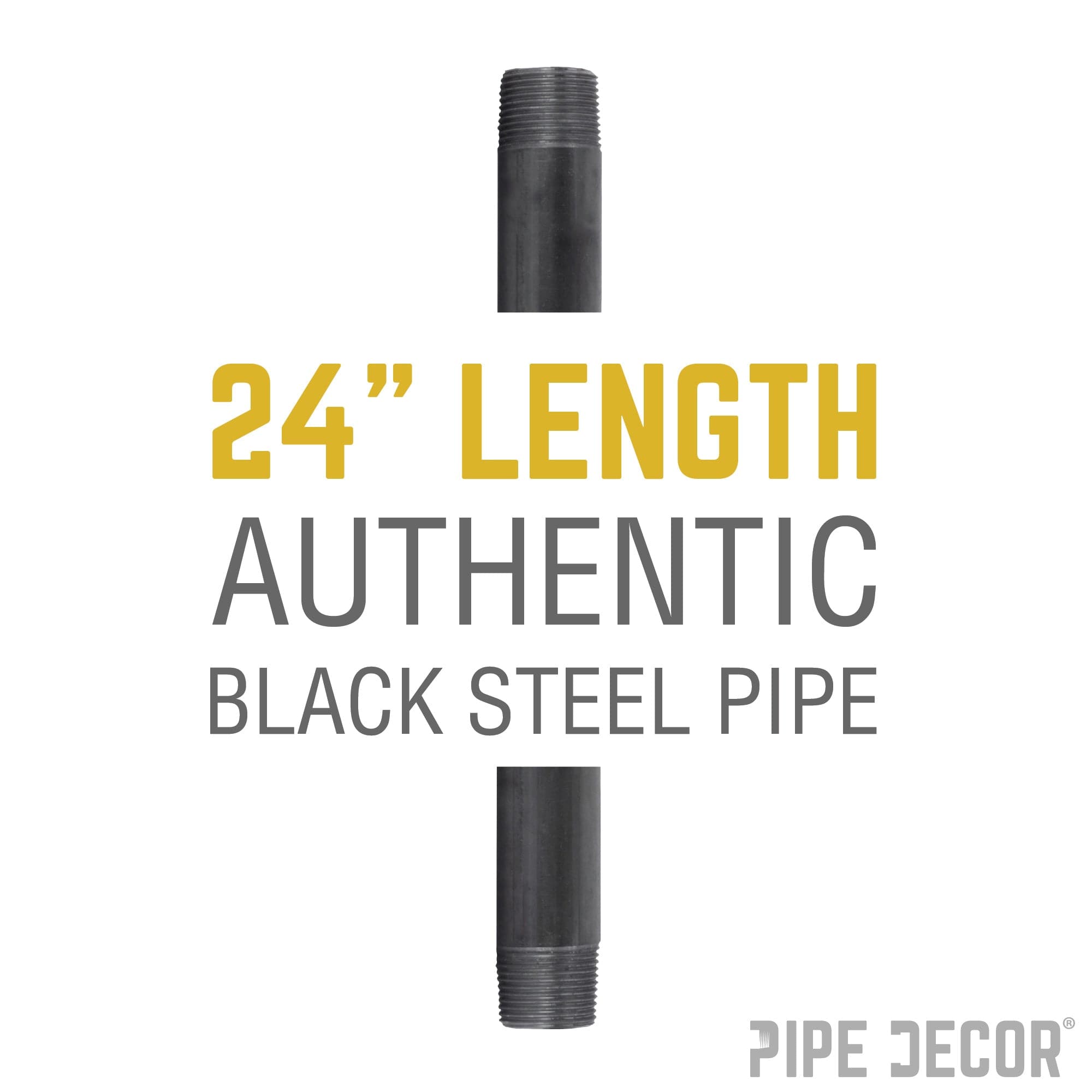 3/4 in. x 24 in. Black Pipe