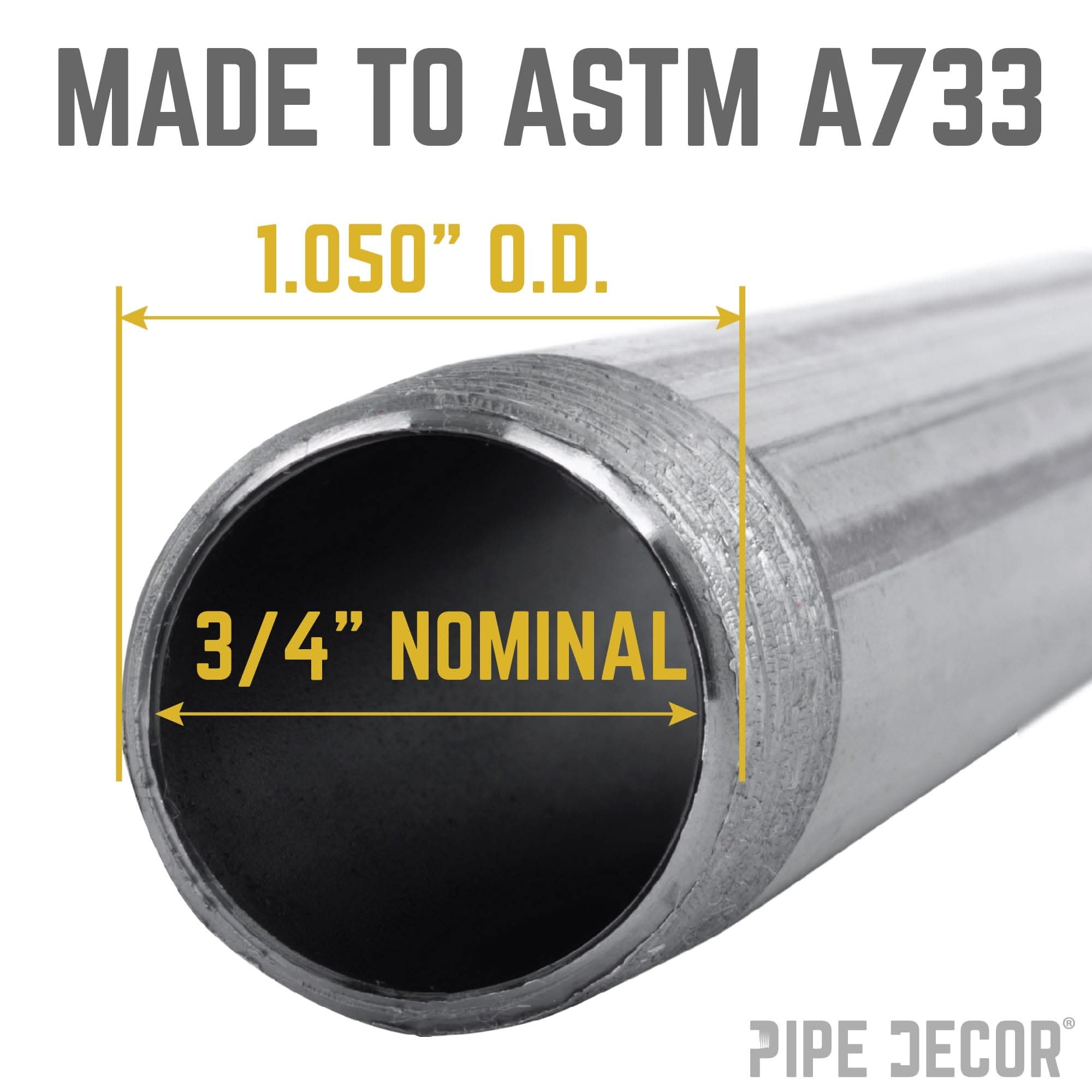 3/4 in. x 5 1/2 in. Black Pipe