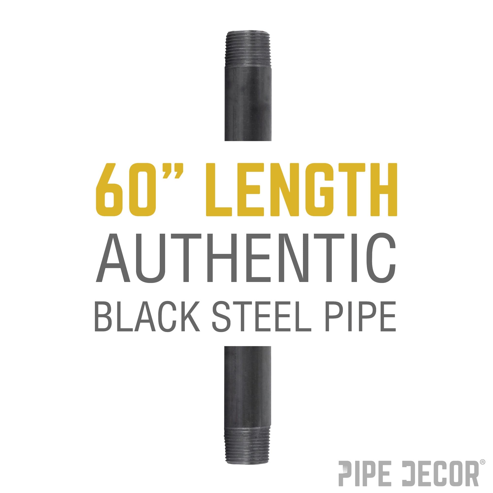 3/4 in. x 60 in. Black Pipe