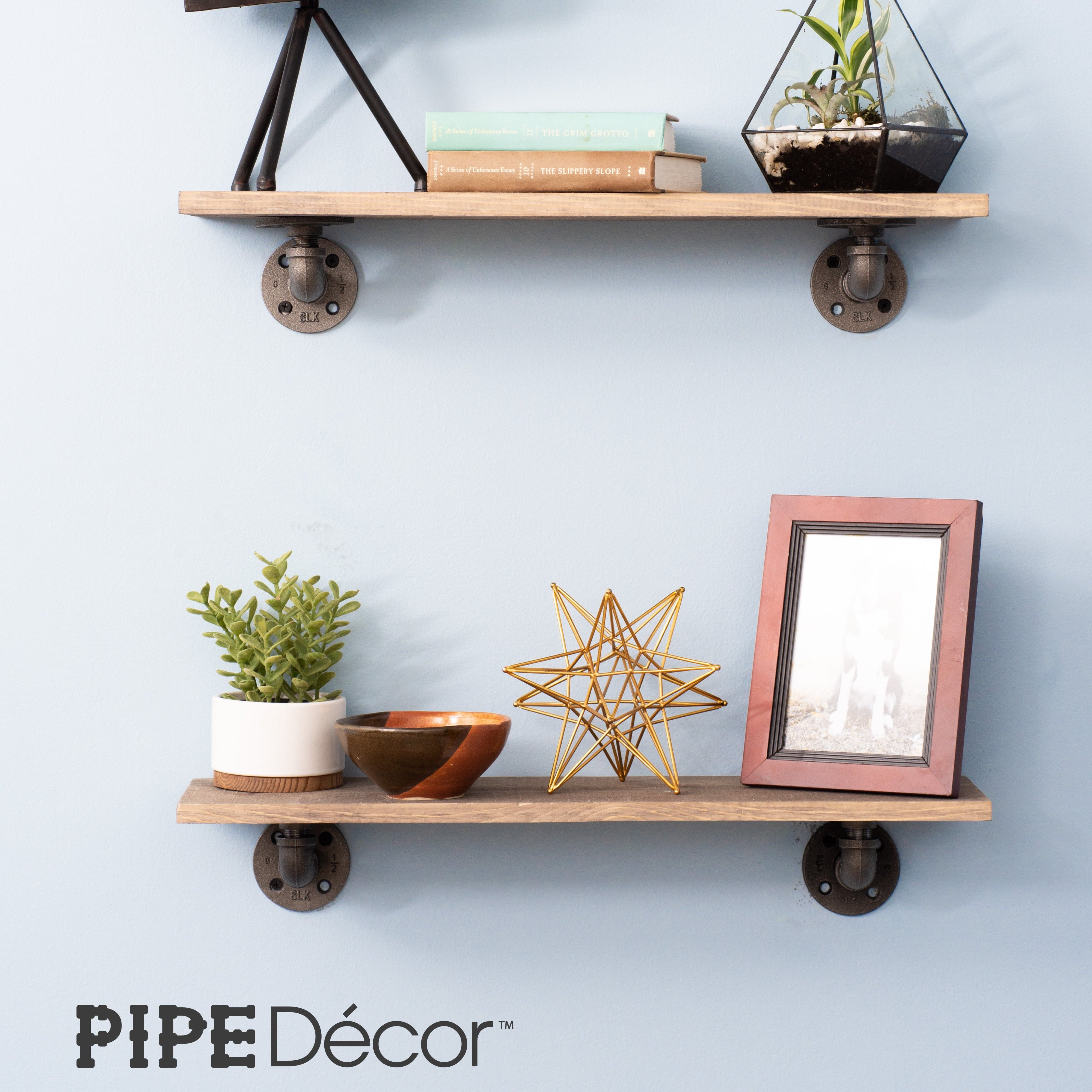 1/2 in. x 3.75 in. Double Flange Shelf Bracket, 4 Pack