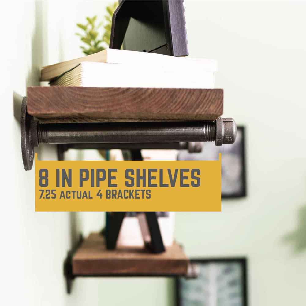 1/2 in. x 8 in. Shelf Bracket Kit, 4 Pack
