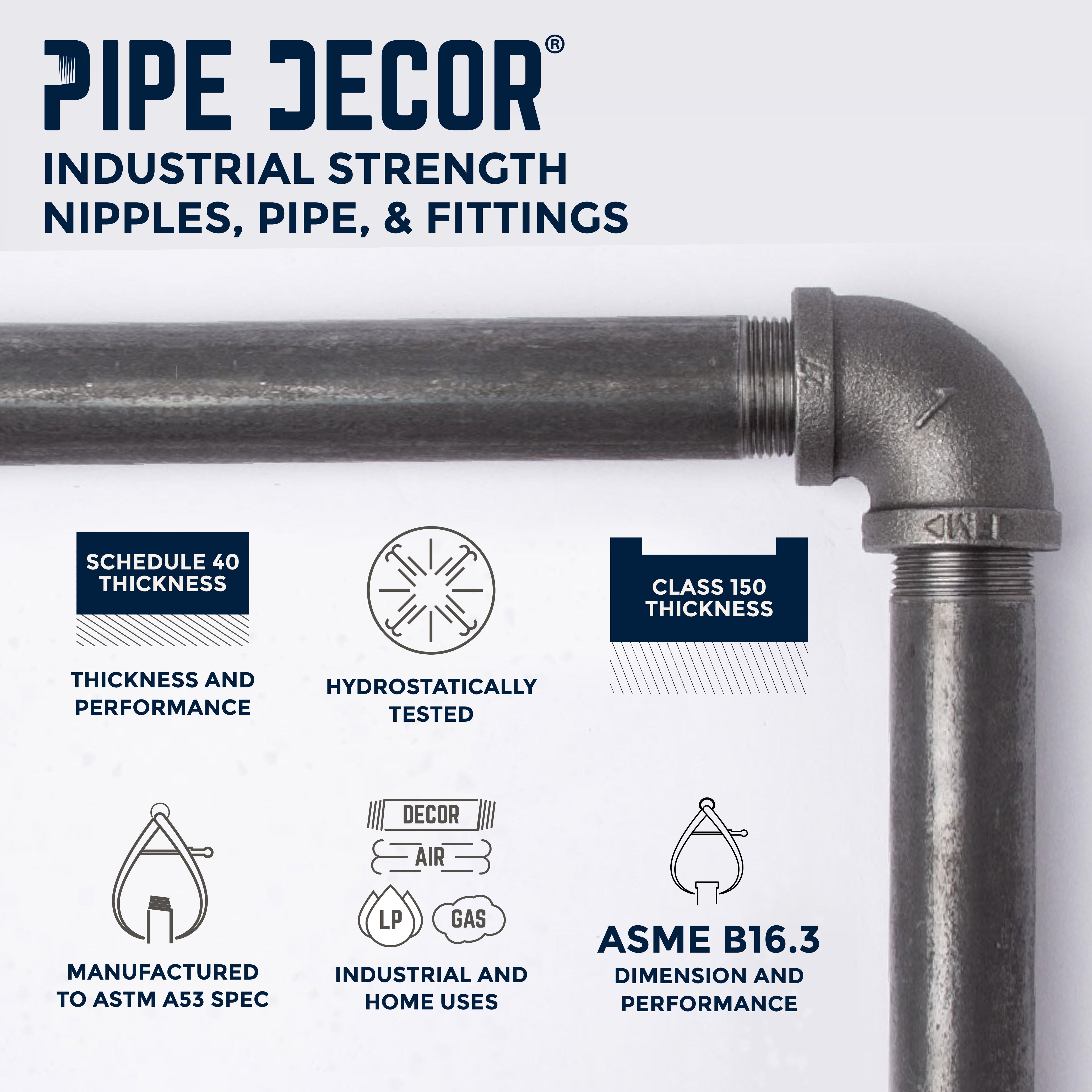 3 -Tier Wall Mounted Shelf By PIPE DECOR