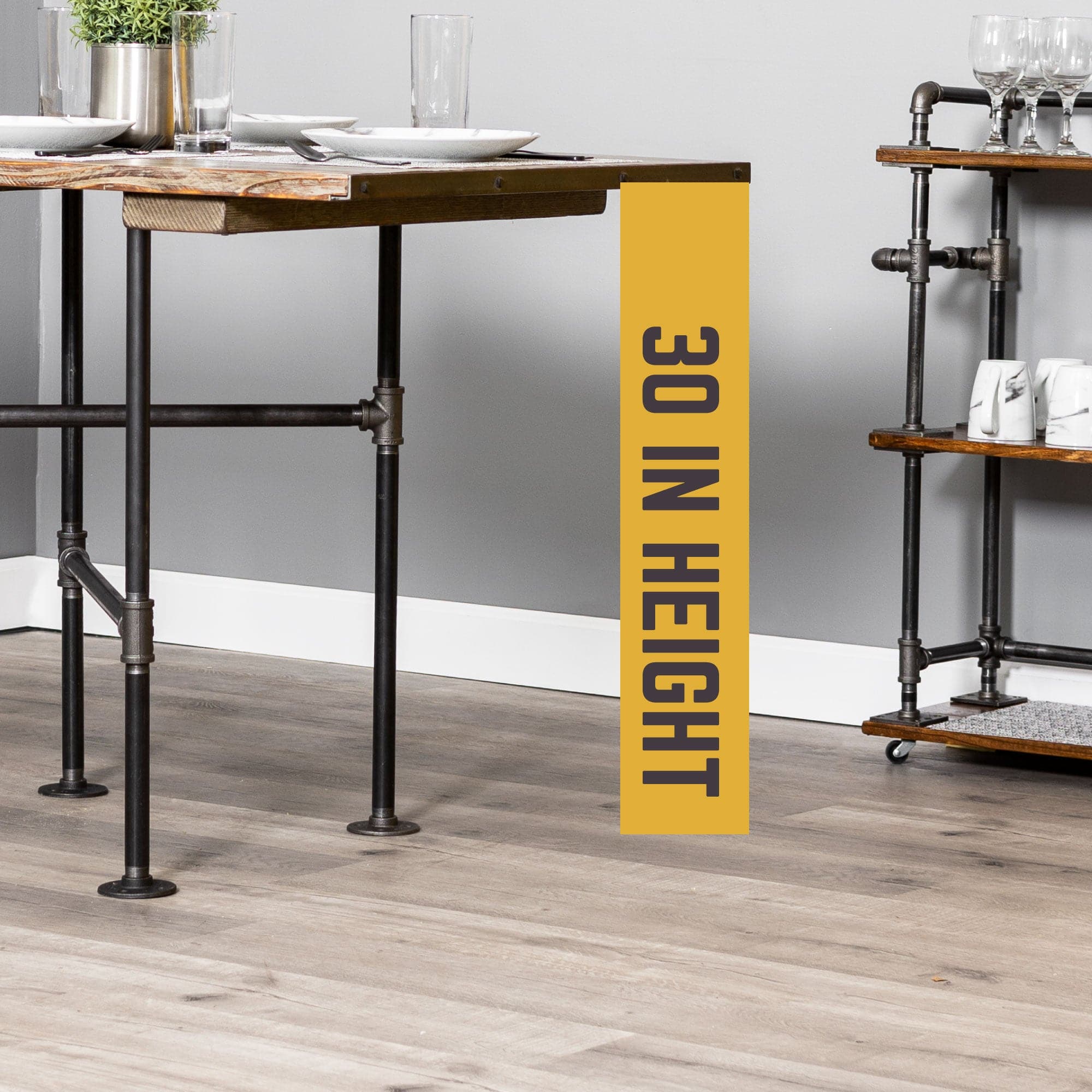 Solitaire Kitchen Table By PIPE DECOR