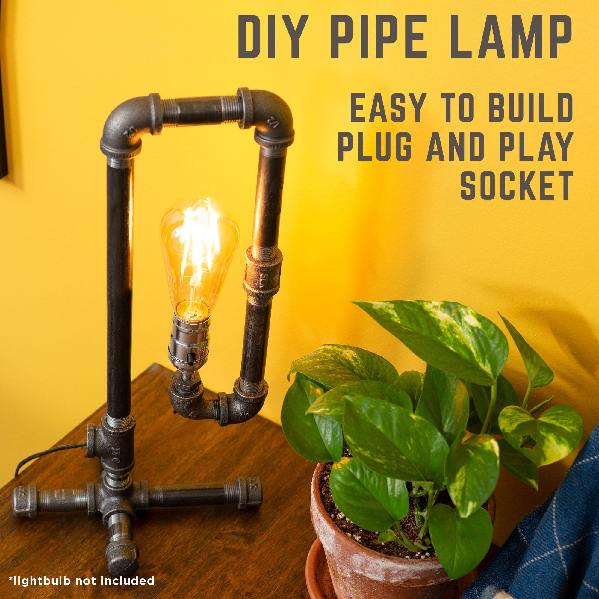 Convertible Table Lamp By PIPE DECOR