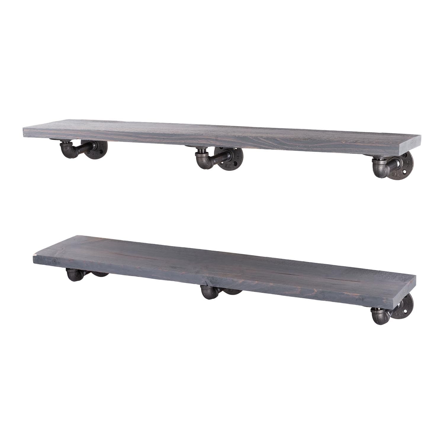 RESTORE Riverstone Grey 36 in. Shelves with L-Shaped Brackets