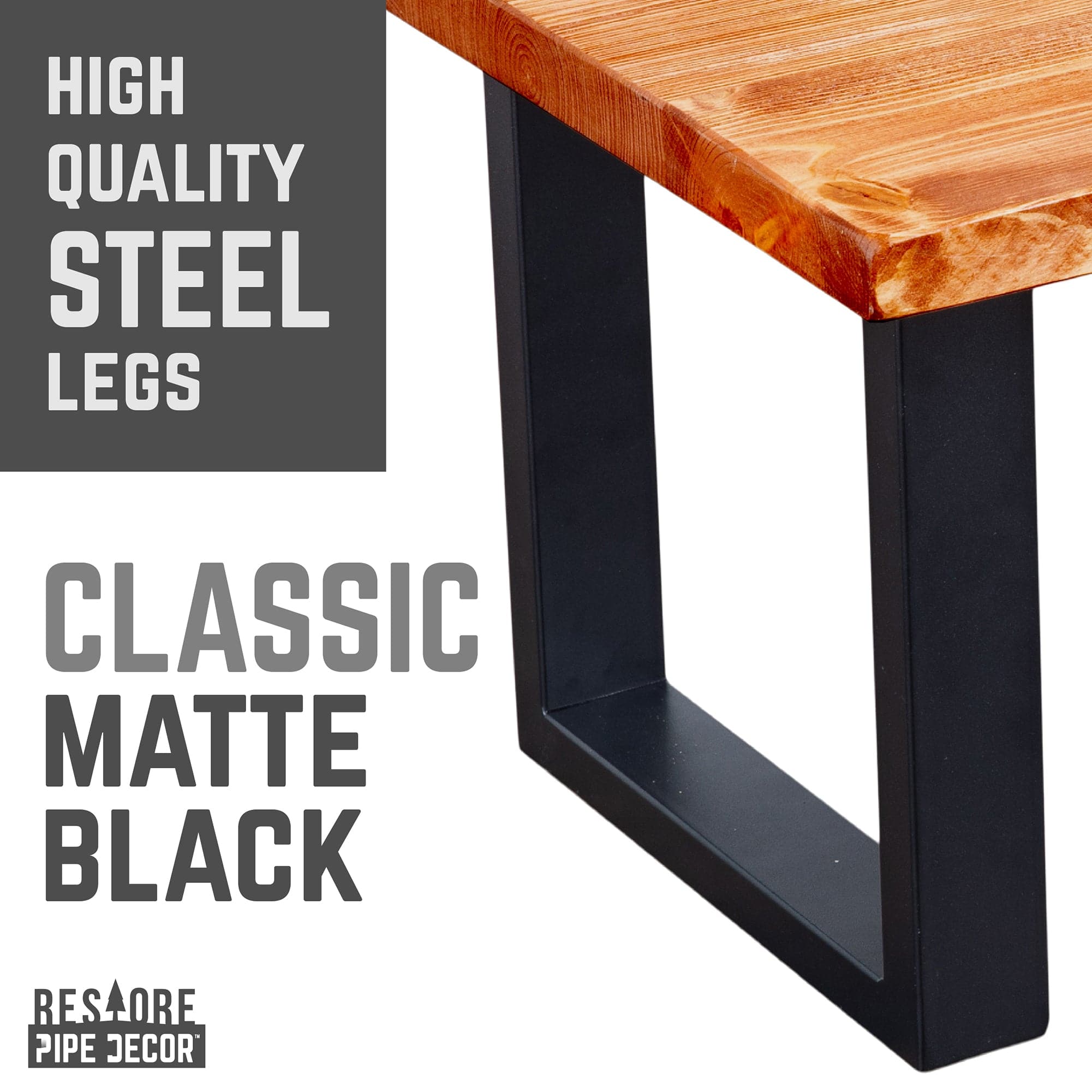 Skyline Sunset Cedar Solid Wood Coffee Table with 18 in. Landscape Legs