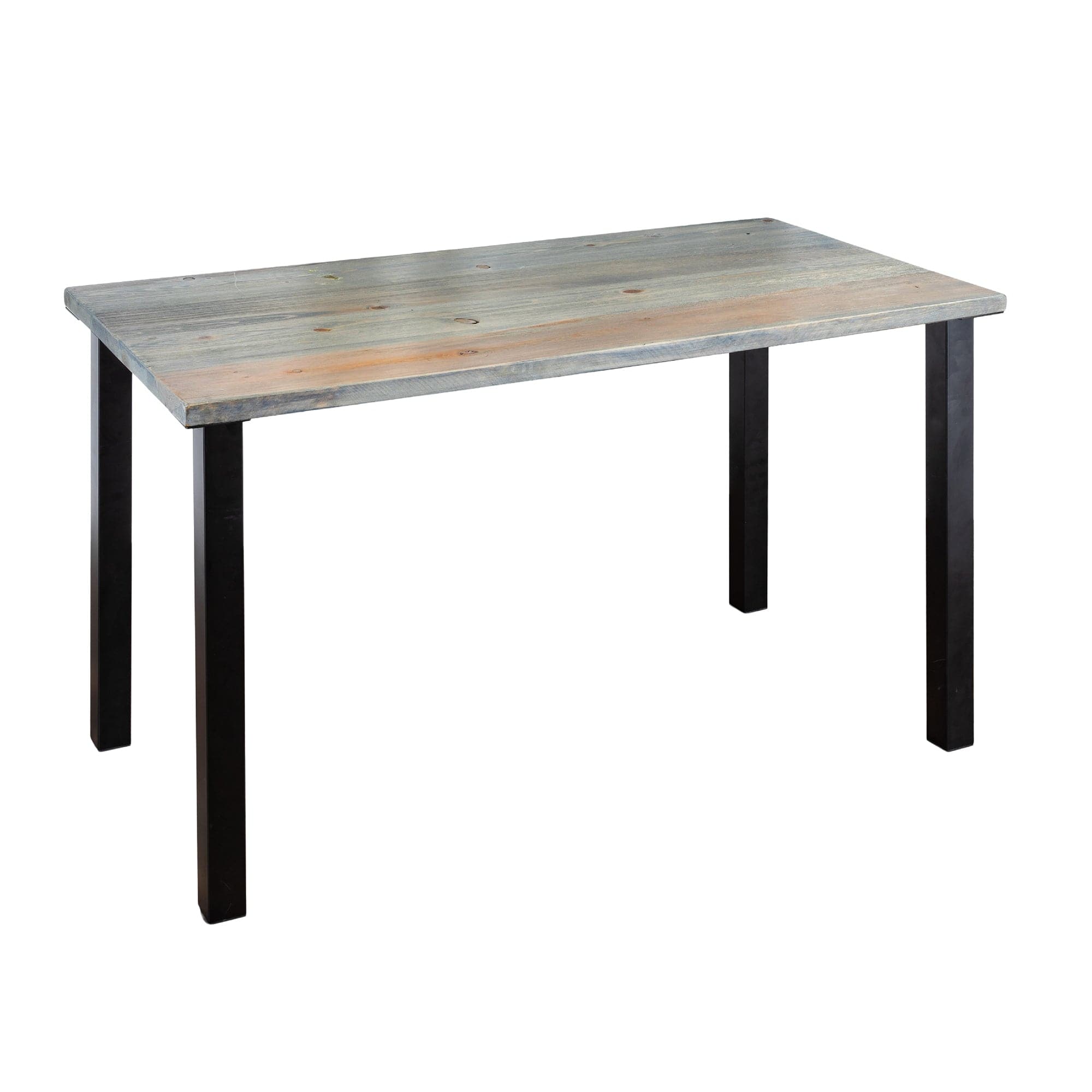 Skyline Riverstone Grey Solid Wood Desk with 28 in. High-Rise Legs
