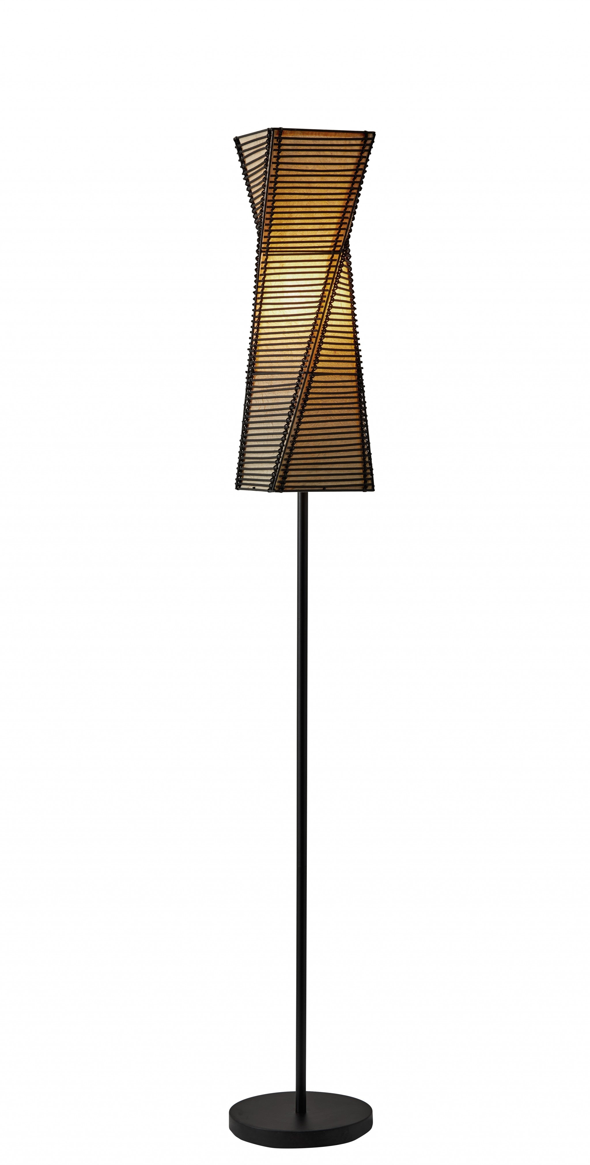 68'' Black Novelty Floor Lamp With White Novelty Shade