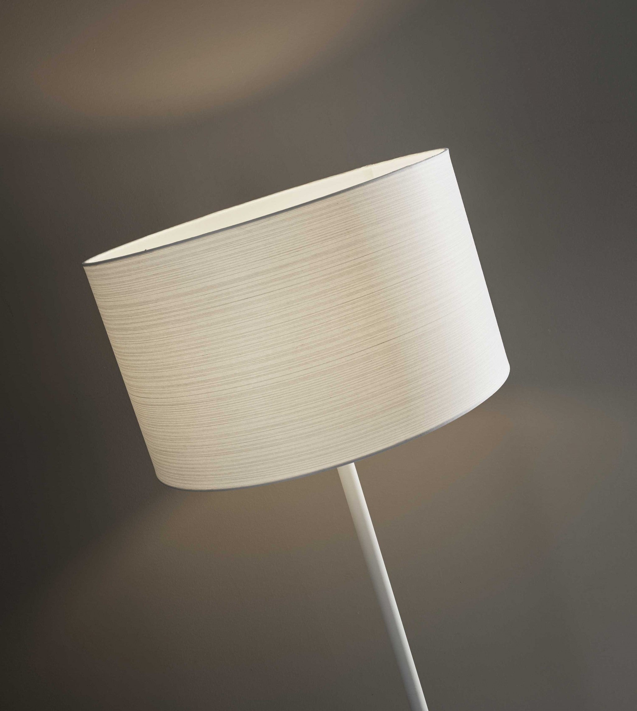60'' White Traditional Shaped Floor Lamp With White Drum Shade