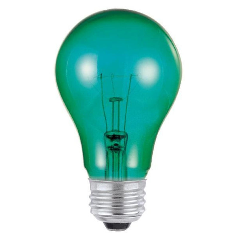 Westinghouse 0344400, 25 Watt, 120 Volt Trans Green Incandescent A19 Light Bulb - 2500 Hours, Transparent Gren