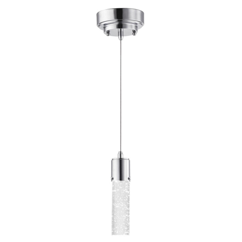 Westinghouse One-Light LED Mini-Pendant, Chrome Finish, Bubble Glass, Model 6307900