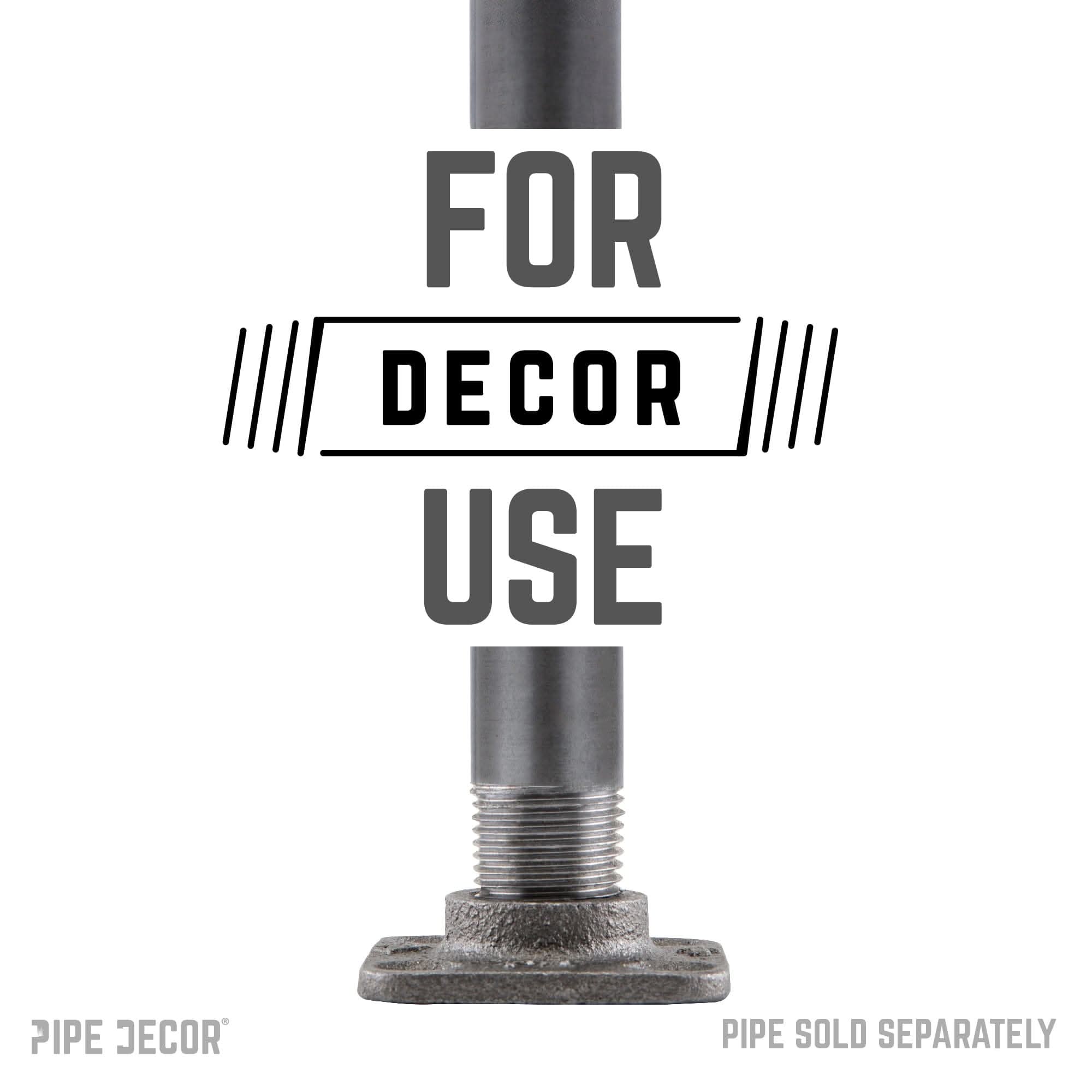 1/2 in. Black Micro Mini Square Flange (8-Pack)