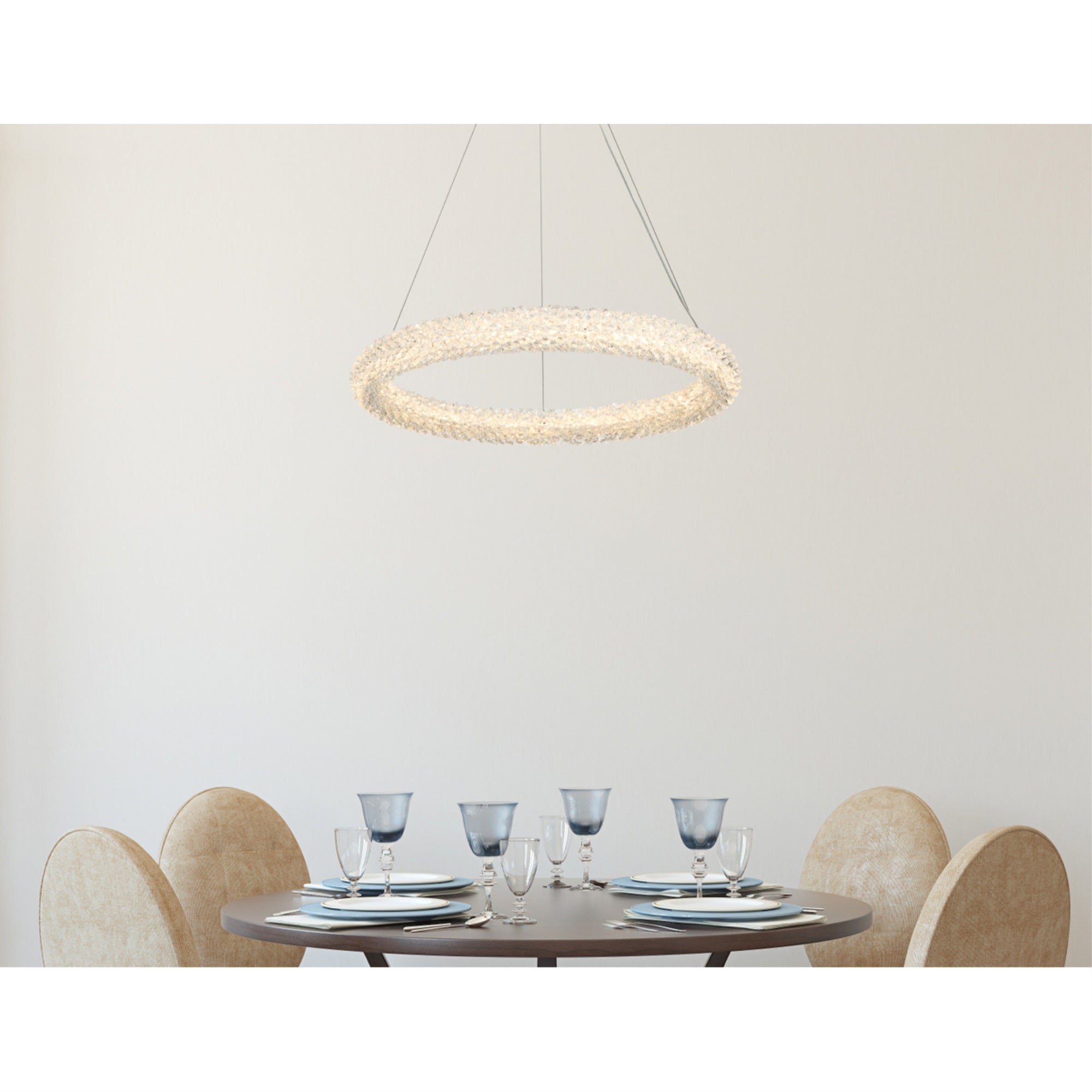 Elegant Lighting Bowen LED Chandelier, 24 inch, Adjustable, Chrome Finish