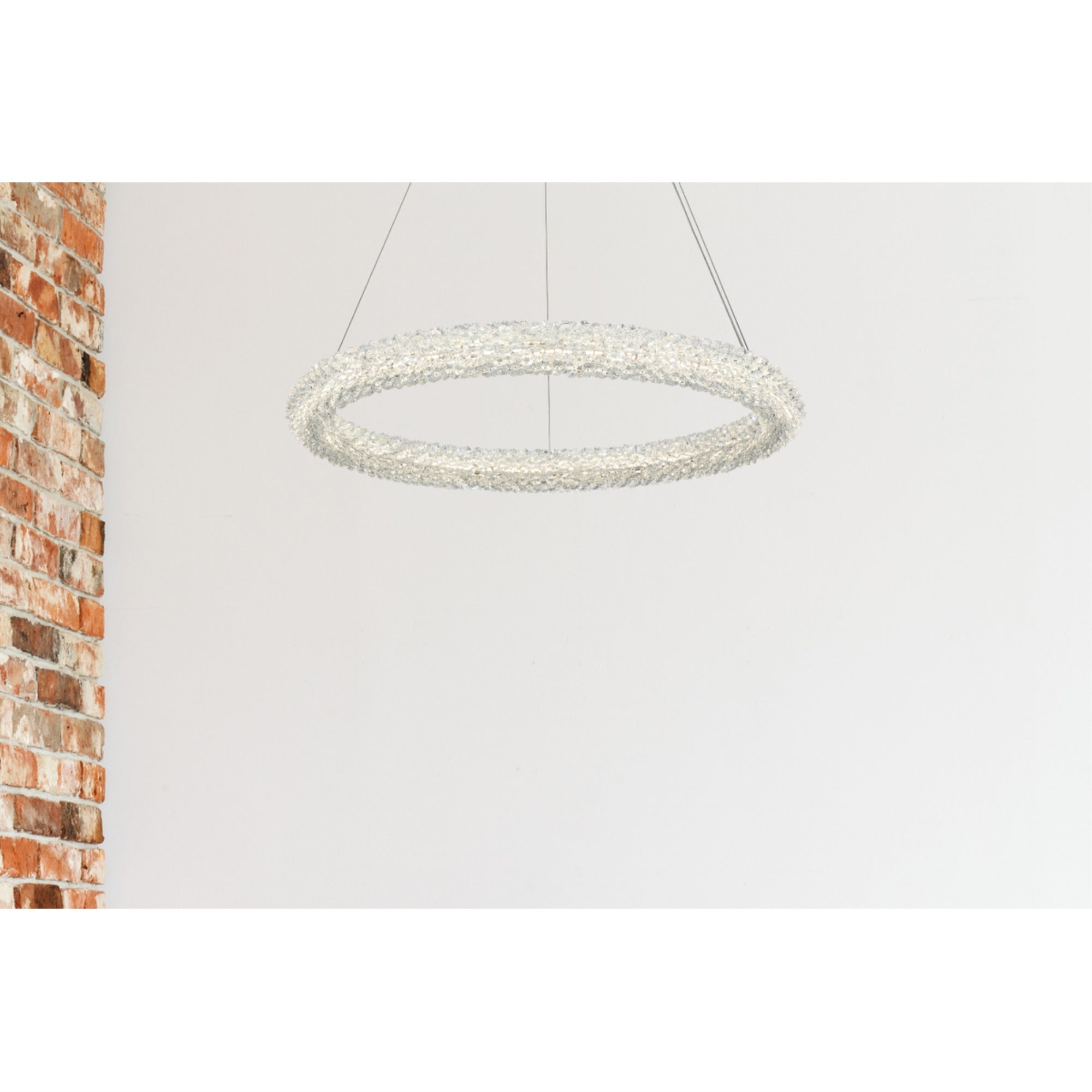 Elegant Lighting Bowen LED Chandelier, 26 Inch, Adjustable, Satin Gold Finish
