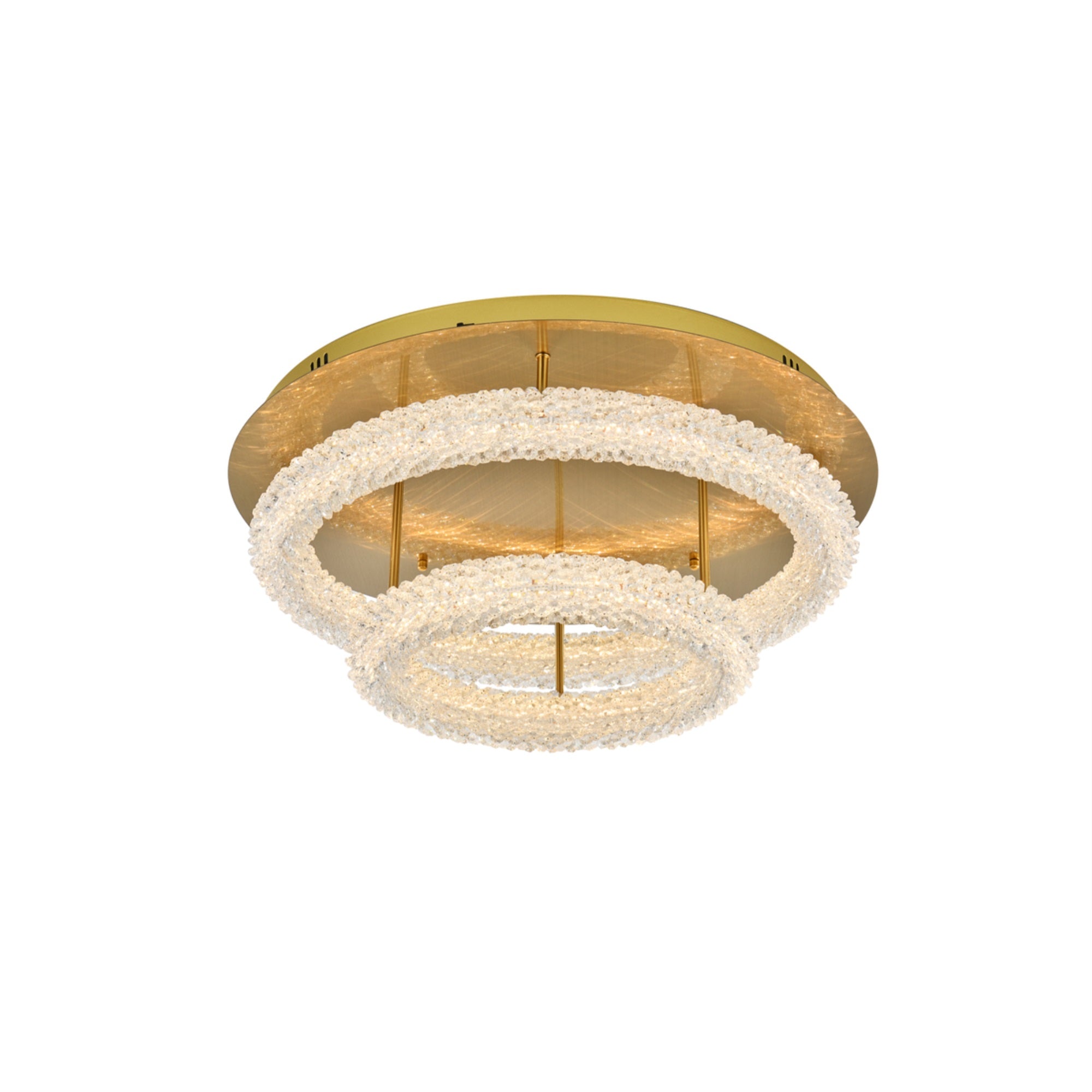Elegant Lighting Bowen 26 Adjustable Led Flush Mount Light - Satin Gold Finish