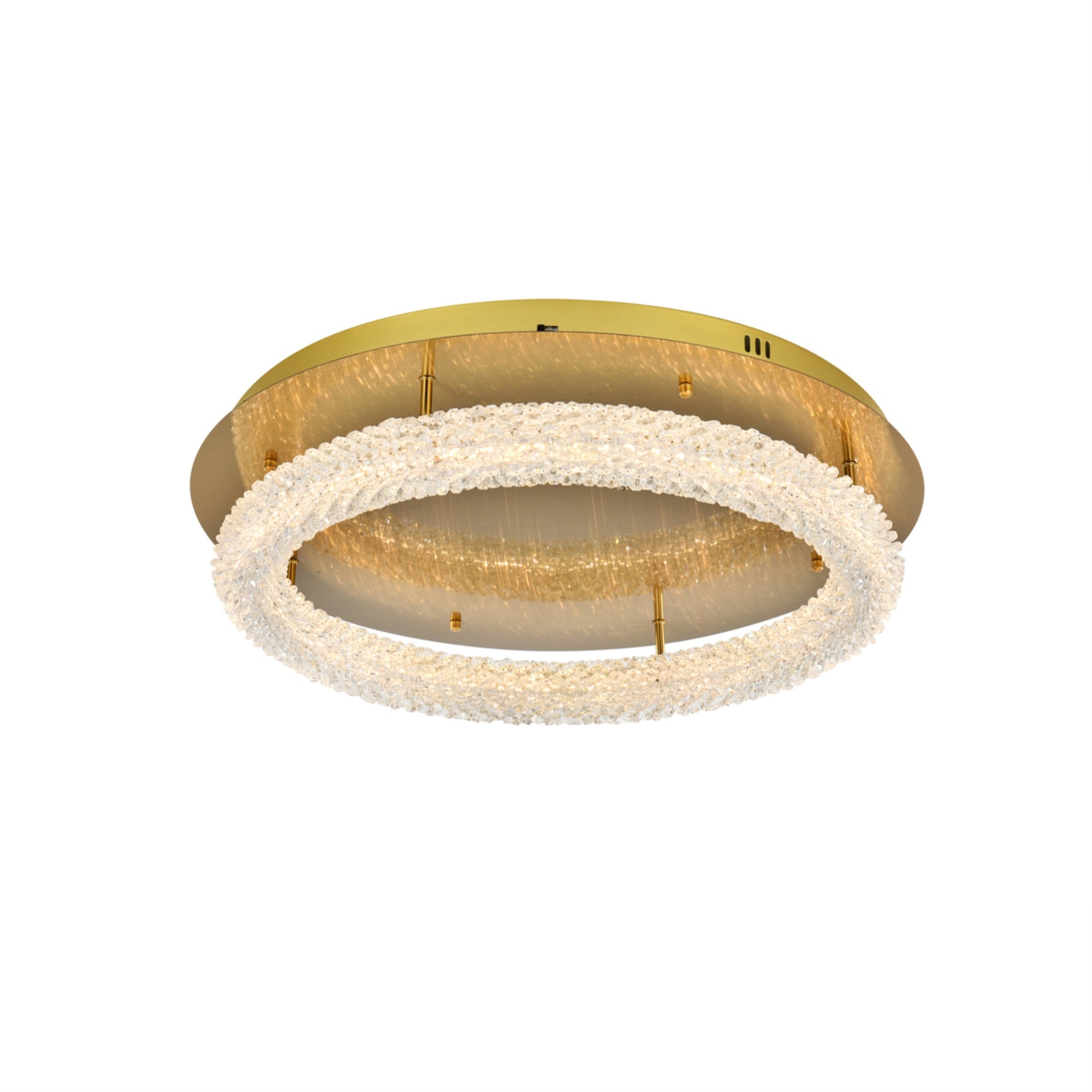 Elegant Lighting Bowen LED Flush Mount Light, 26 inch, Adjustable, Satin Gold Finish