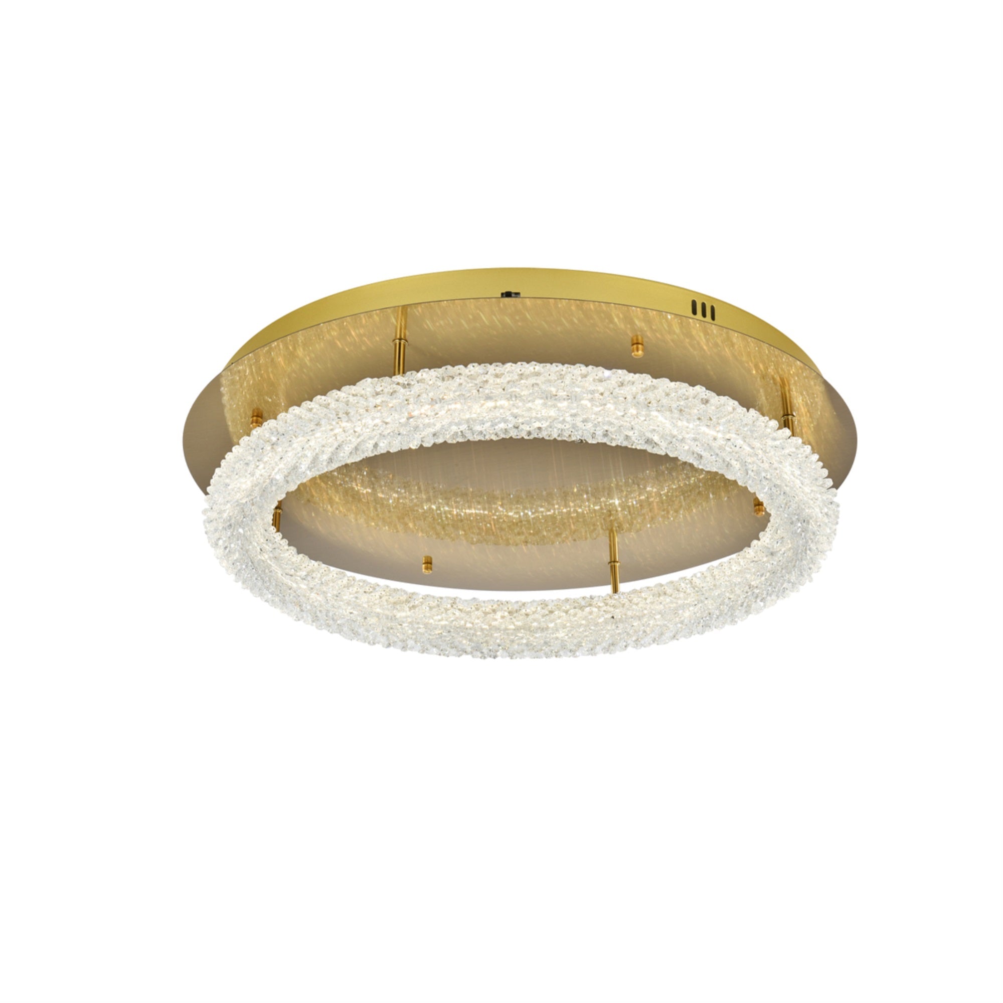 Elegant Lighting Bowen LED Flush Mount Light, 26 inch, Adjustable, Satin Gold Finish