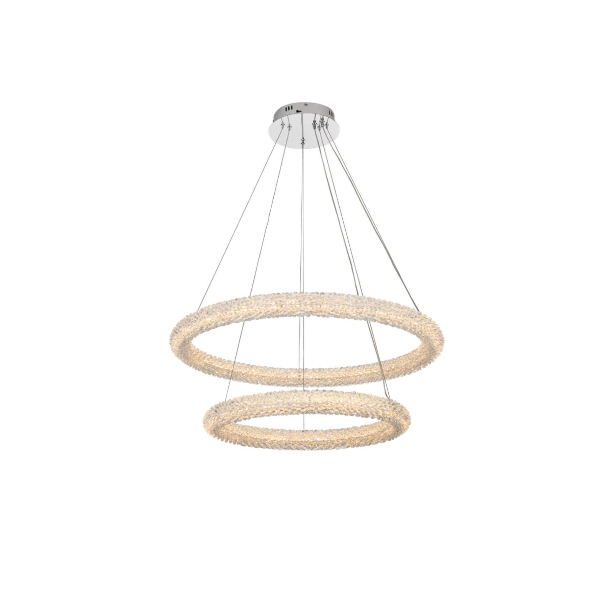 Elegant Lighting Bowen 32 Adjustable Led Chandelier - Chrome Finish