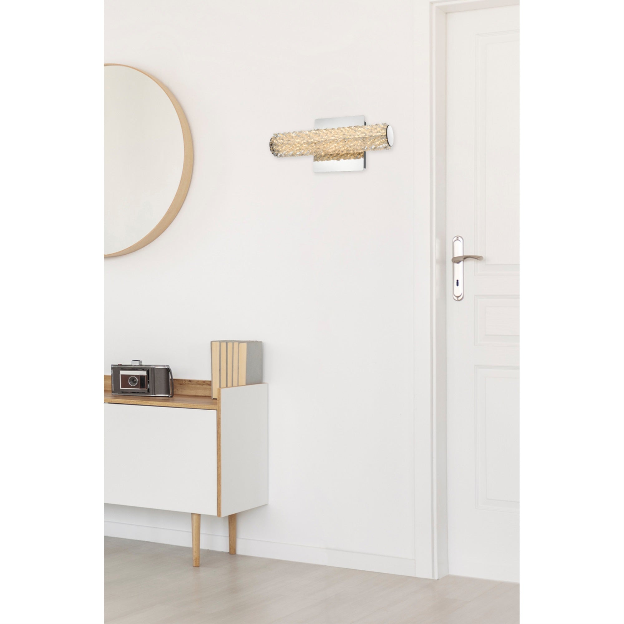 Elegant Lighting Bowen LED Wall Sconce, 12 inch, Adjustable, Chrome Finish