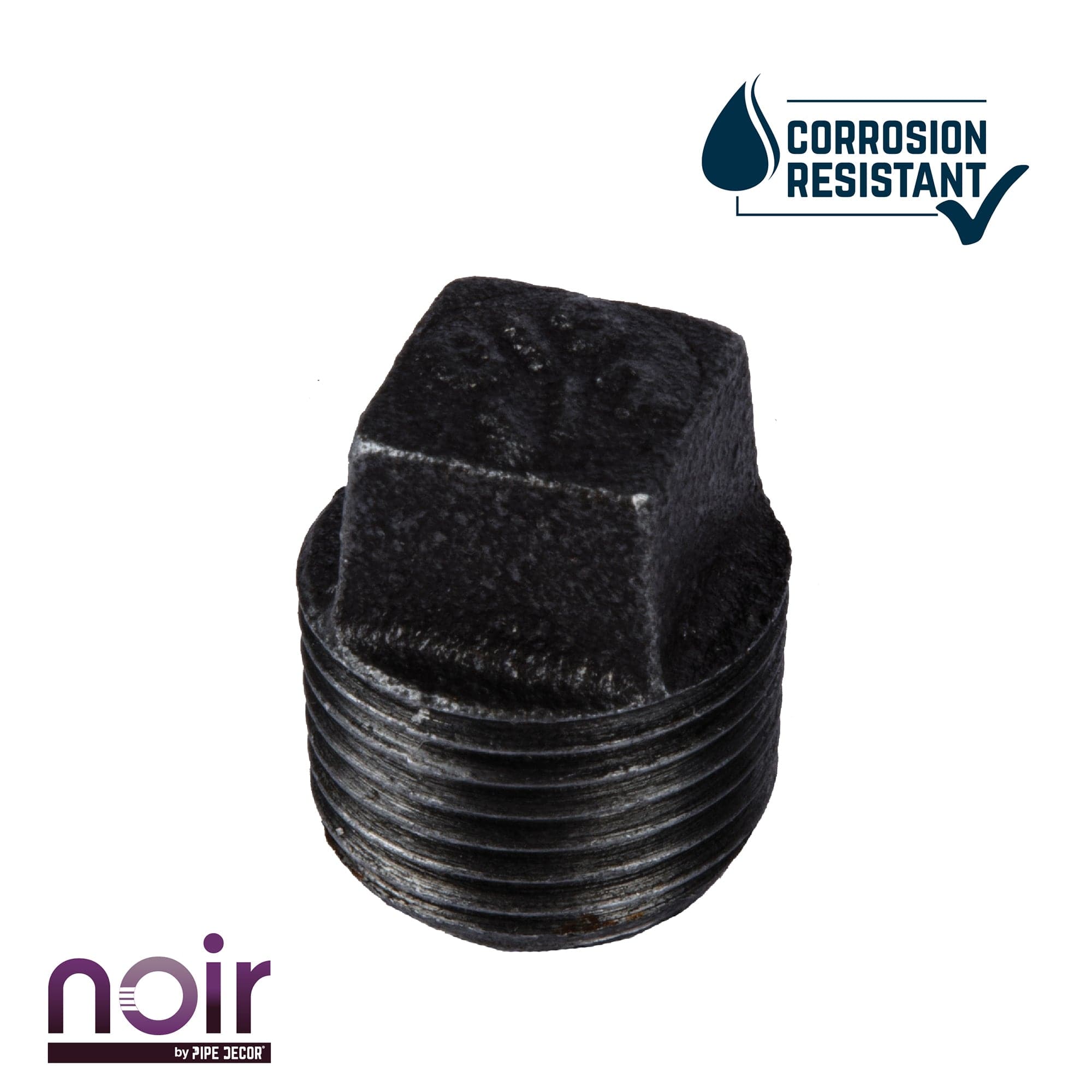 1/2 in. Prefinished Matte Black Plug