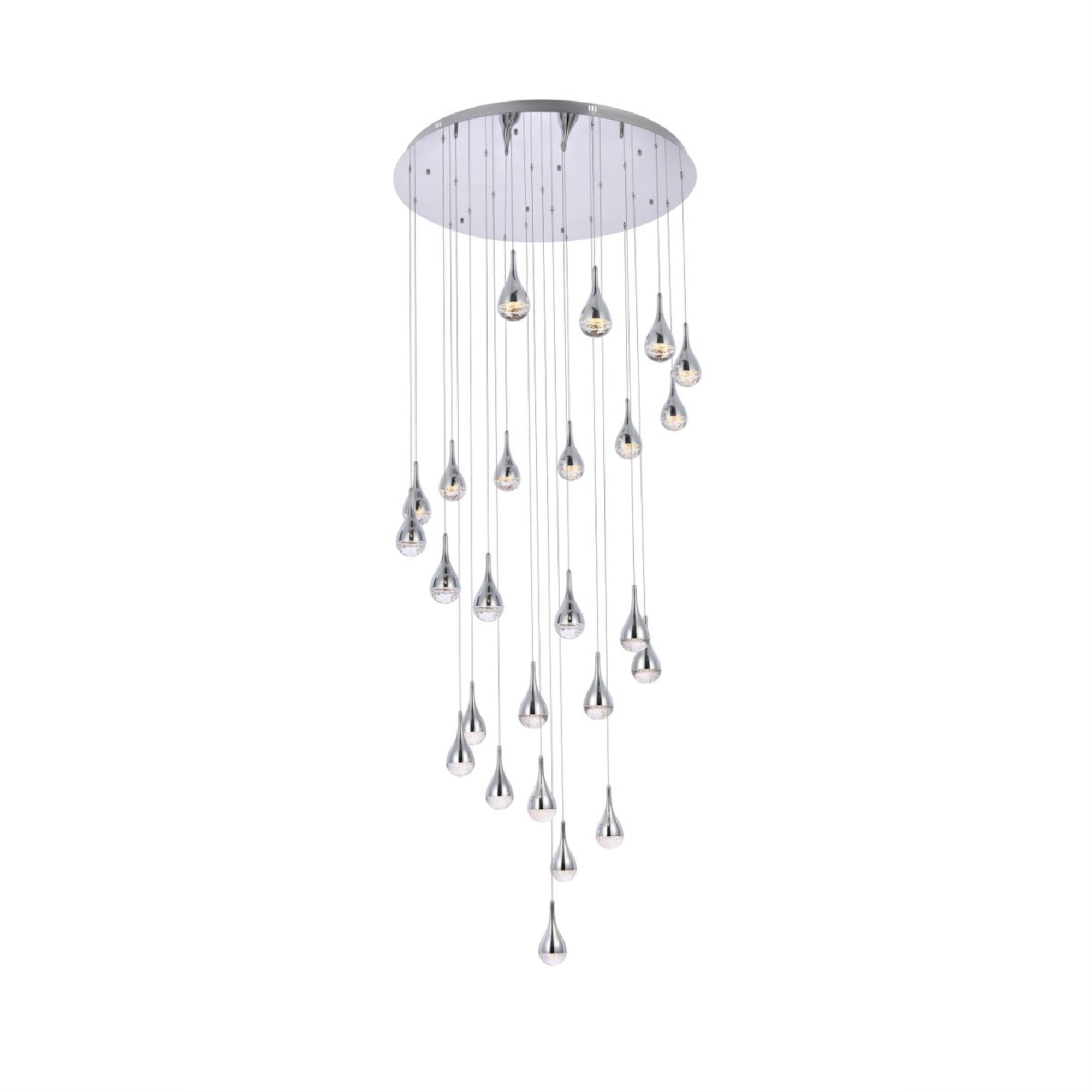 Amherst 42 inch LED chandelier in chrome