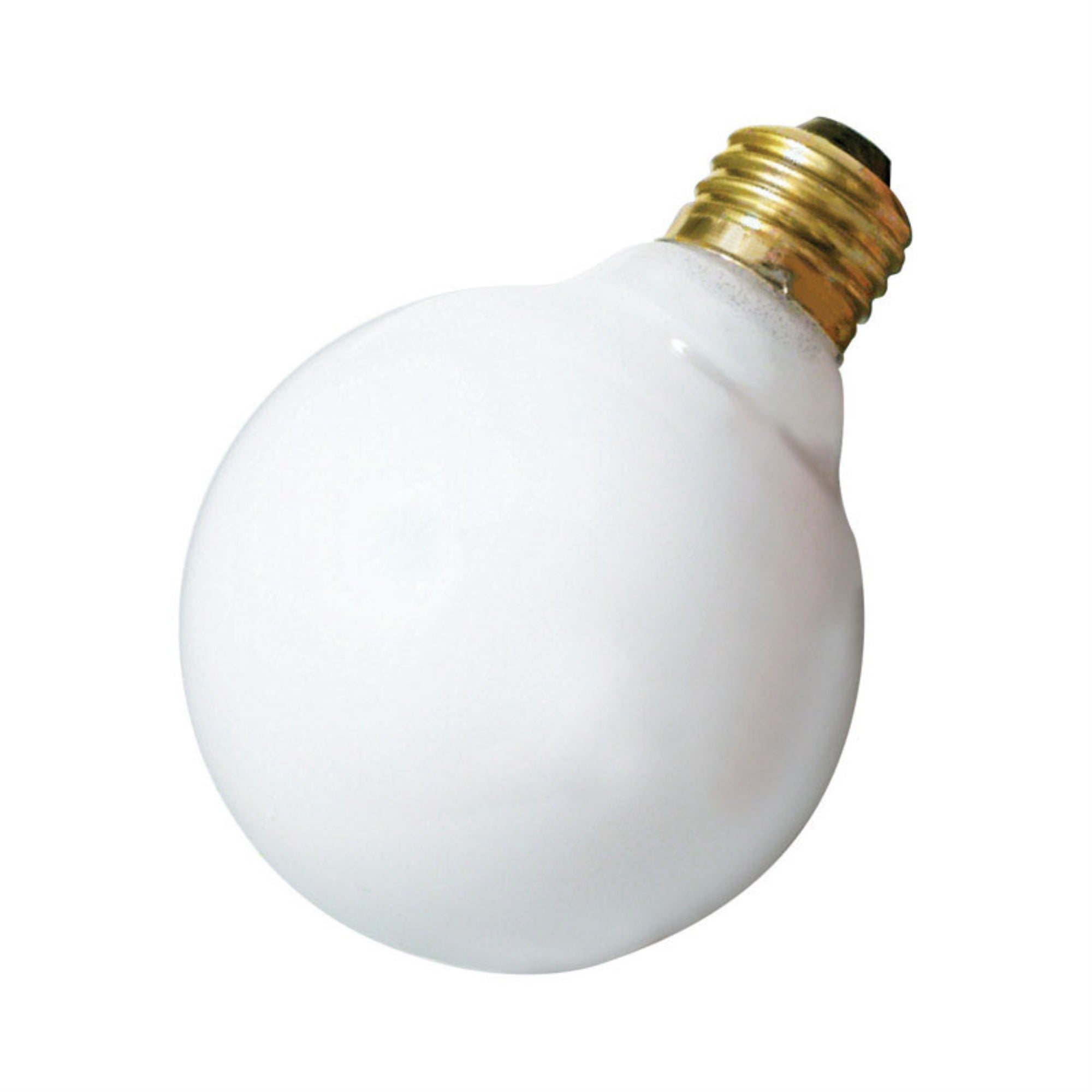 Satco 120V G25 Medium Base Gloss White Light Bulb, Model S3440, 1 Count, Glass Material