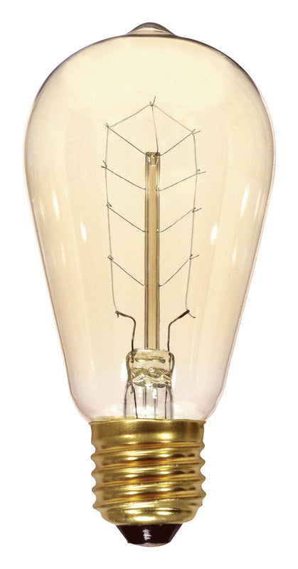 Satco S2414 ST19 Dimmable Vintage Light Bulb, 40W, 165 Lumens, Soft White 2700K, Copper, 1 Count