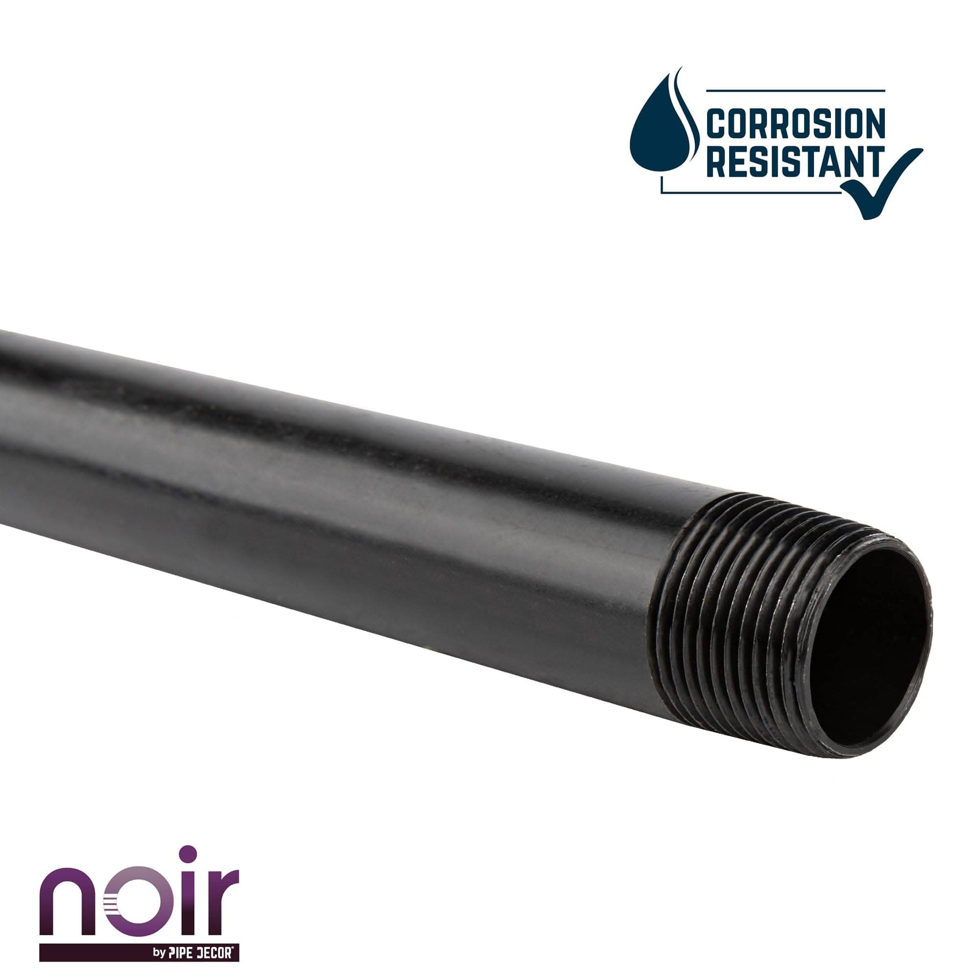 1/2 in. x 14 in. Prefinished Matte Black Pipe