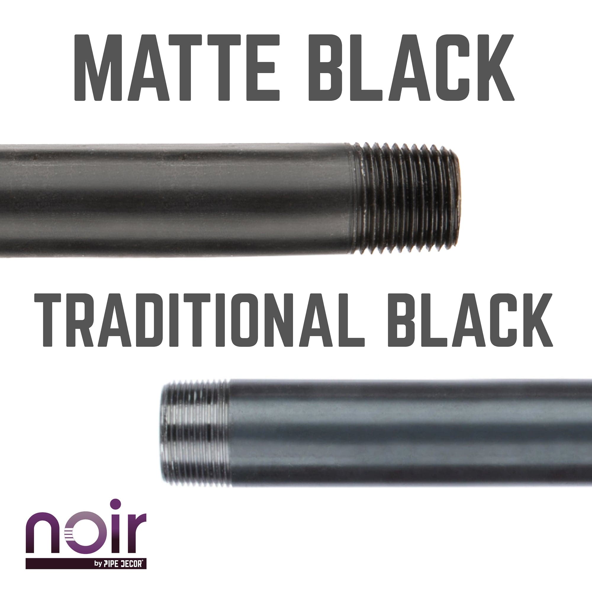 1/2 in. x 14 in. Prefinished Matte Black Pipe