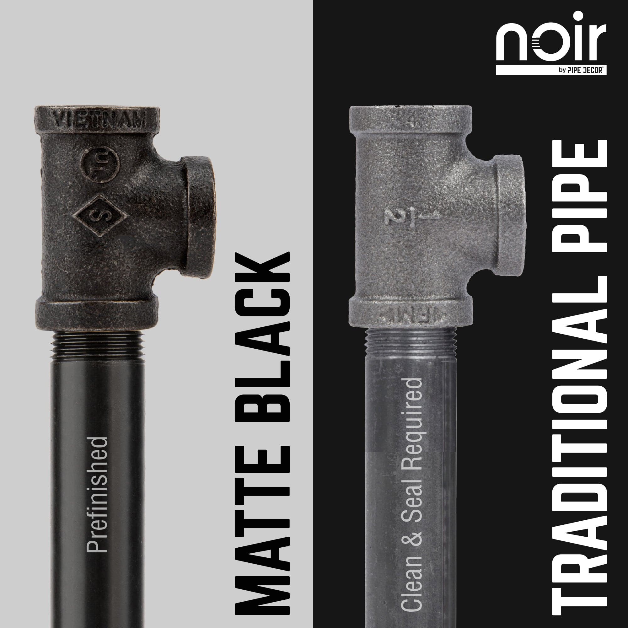 Noir Black Wall Mounted Double Hung Clothing Rack