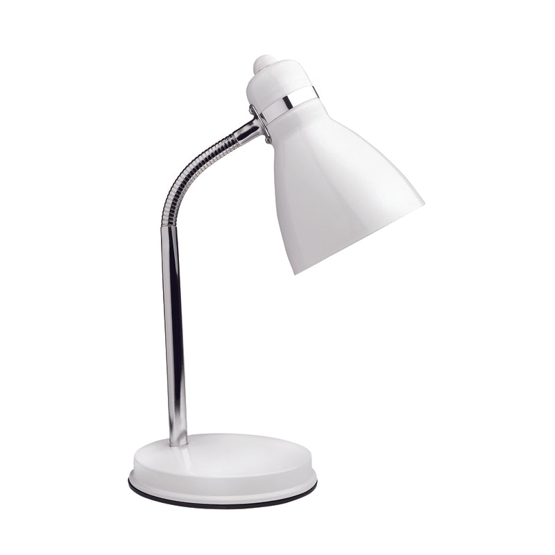 Newhouse Lighting Flexible Led Goose Neck Desk Lamp With Free 6-Watt Bulb - White Metal