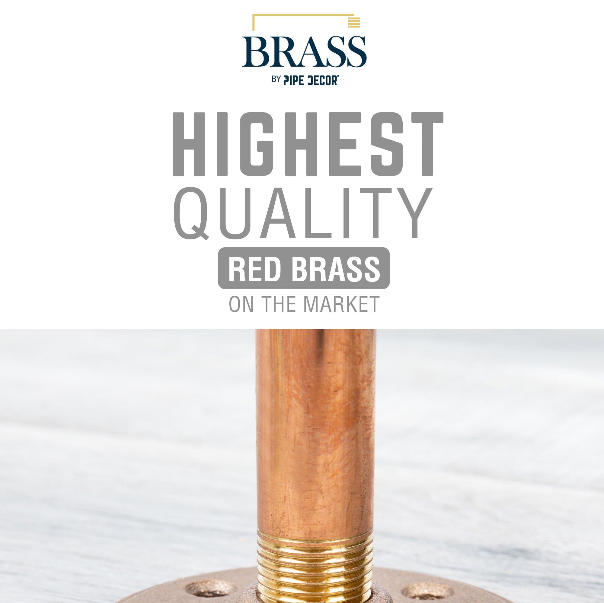 1/2 in. x 2 in. Red Brass Pipe